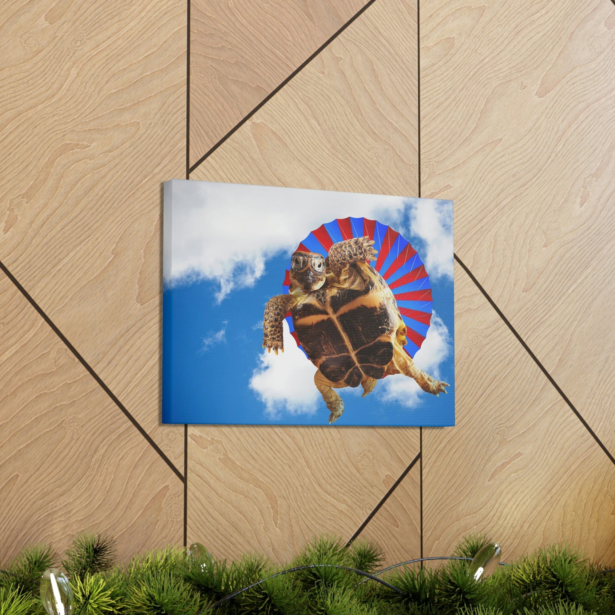 Funny Turtle Silly Turtle Outside Wall Art Ready to Hang Unframed-Express Your Love Gifts