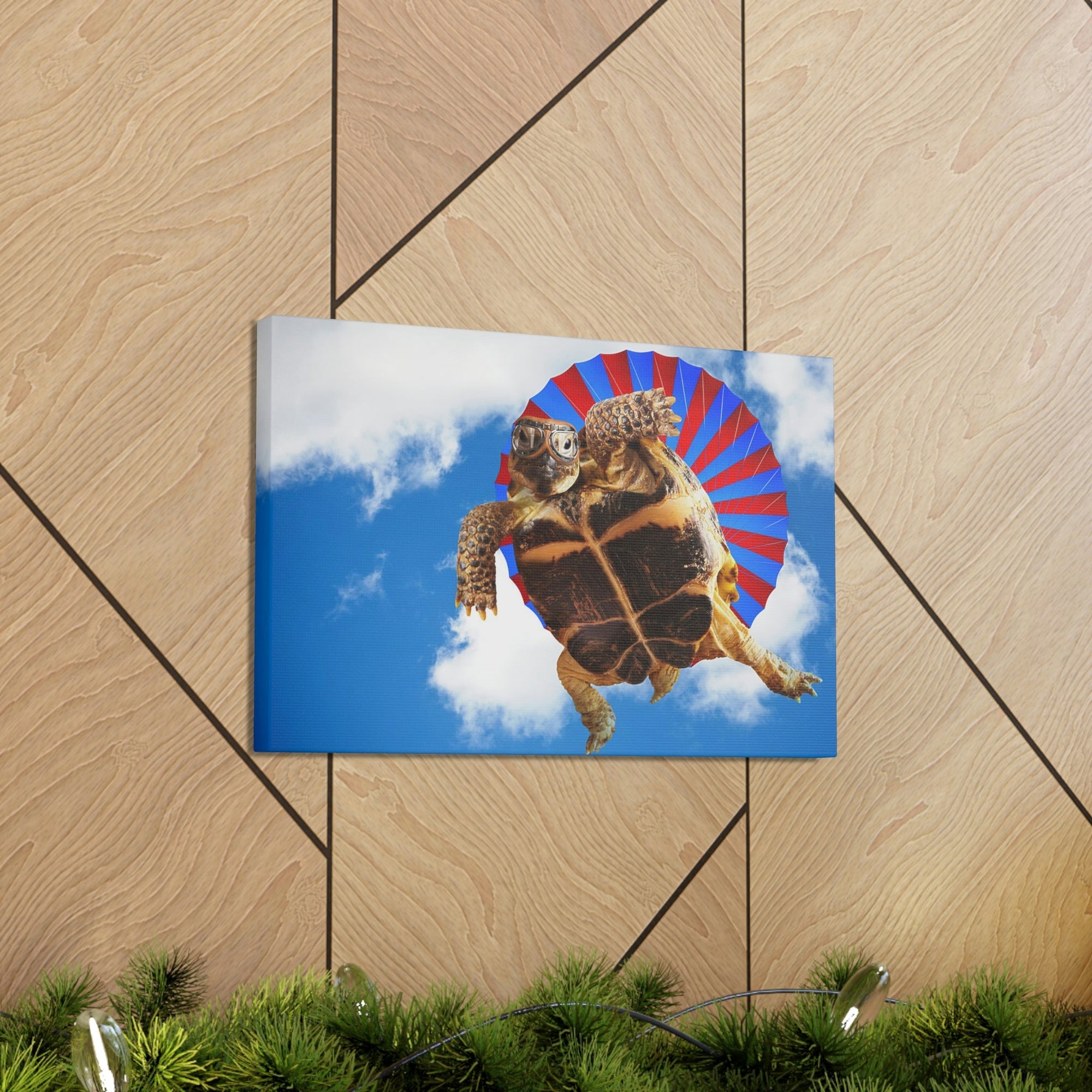 Funny Turtle Silly Turtle Outside Wall Art Ready to Hang Unframed-Express Your Love Gifts