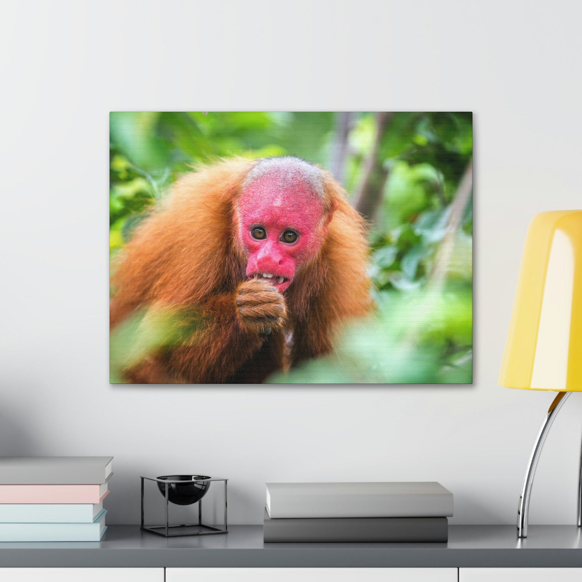 Funny Uakari Silly Uakari Scene Outside Wall Art Ready to Hang Unframed-Express Your Love Gifts