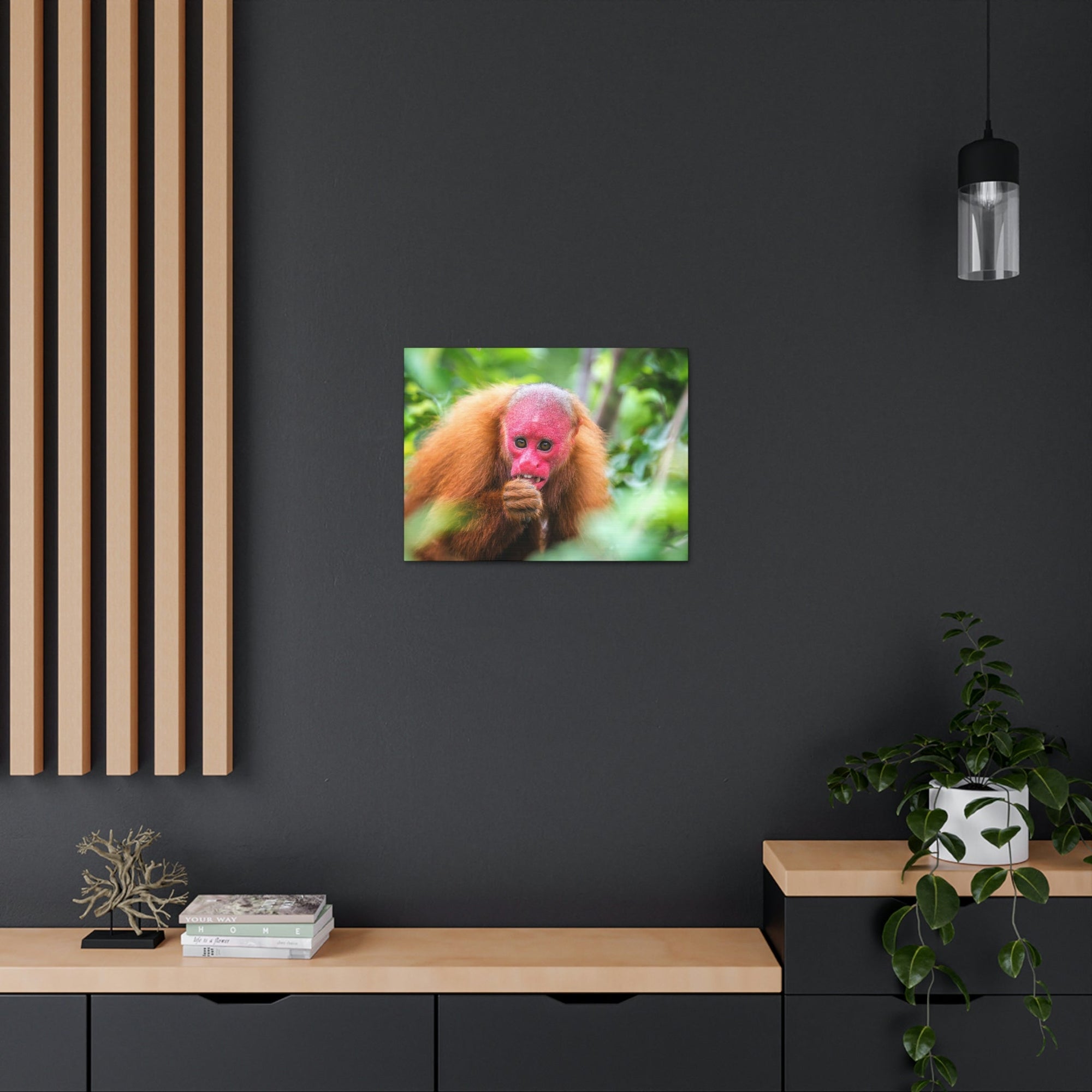 Funny Uakari Silly Uakari Scene Outside Wall Art Ready to Hang Unframed-Express Your Love Gifts