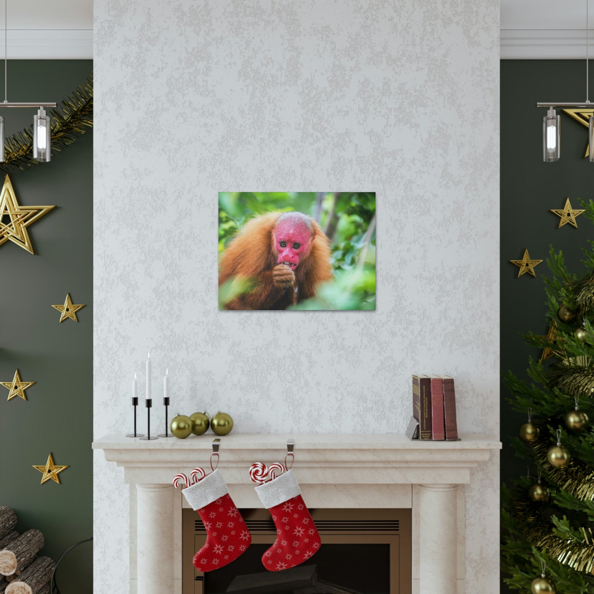 Funny Uakari Silly Uakari Scene Outside Wall Art Ready to Hang Unframed-Express Your Love Gifts