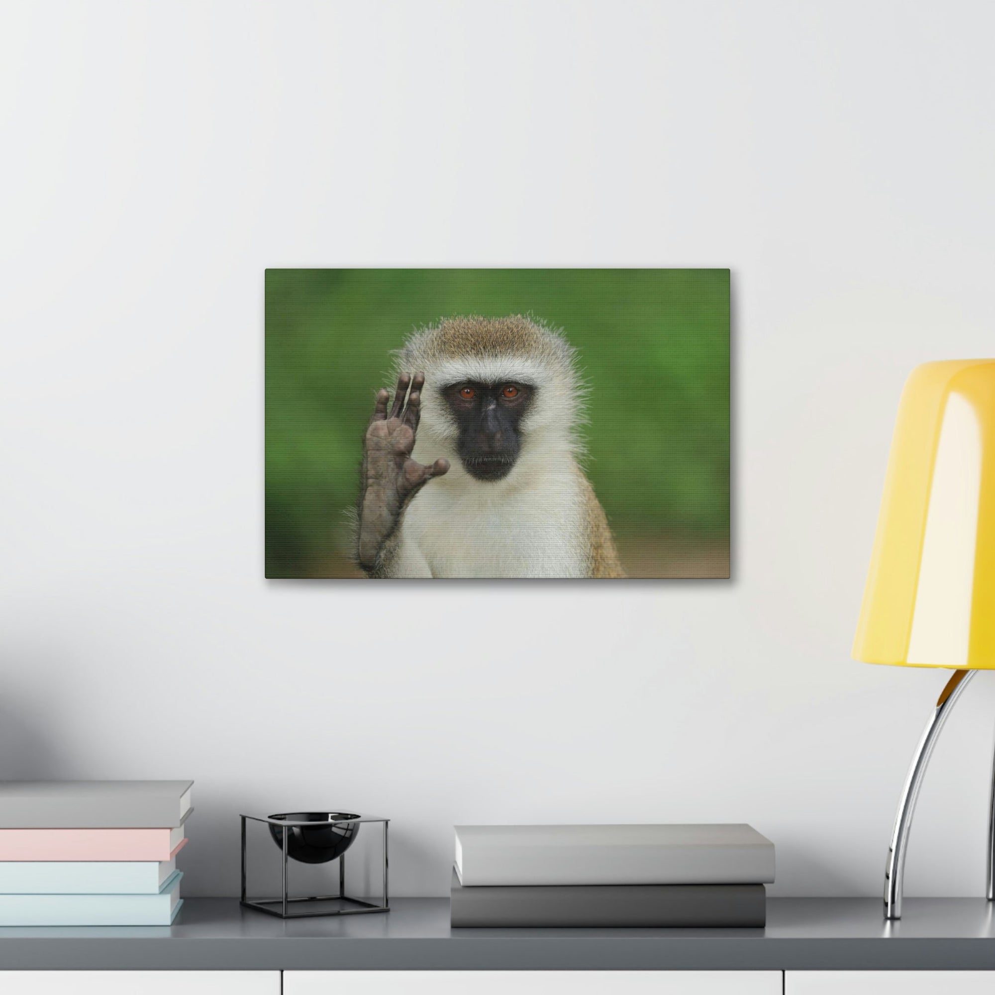 Funny Vervet Silly Vervet Scene Outside Wall Art Ready to Hang Unframed-Express Your Love Gifts