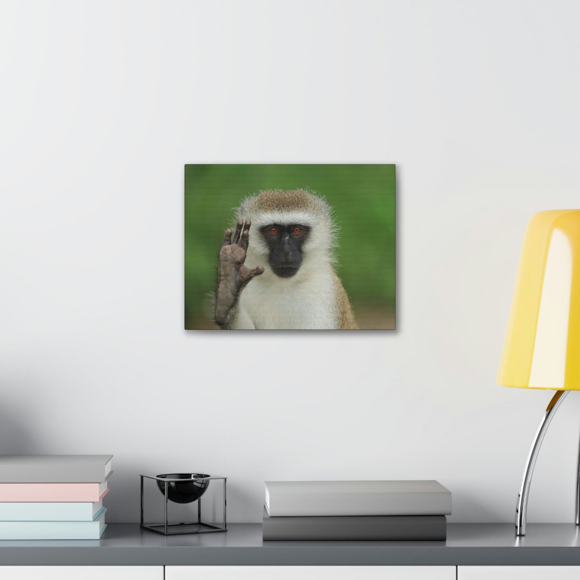 Funny Vervet Silly Vervet Scene Outside Wall Art Ready to Hang Unframed-Express Your Love Gifts