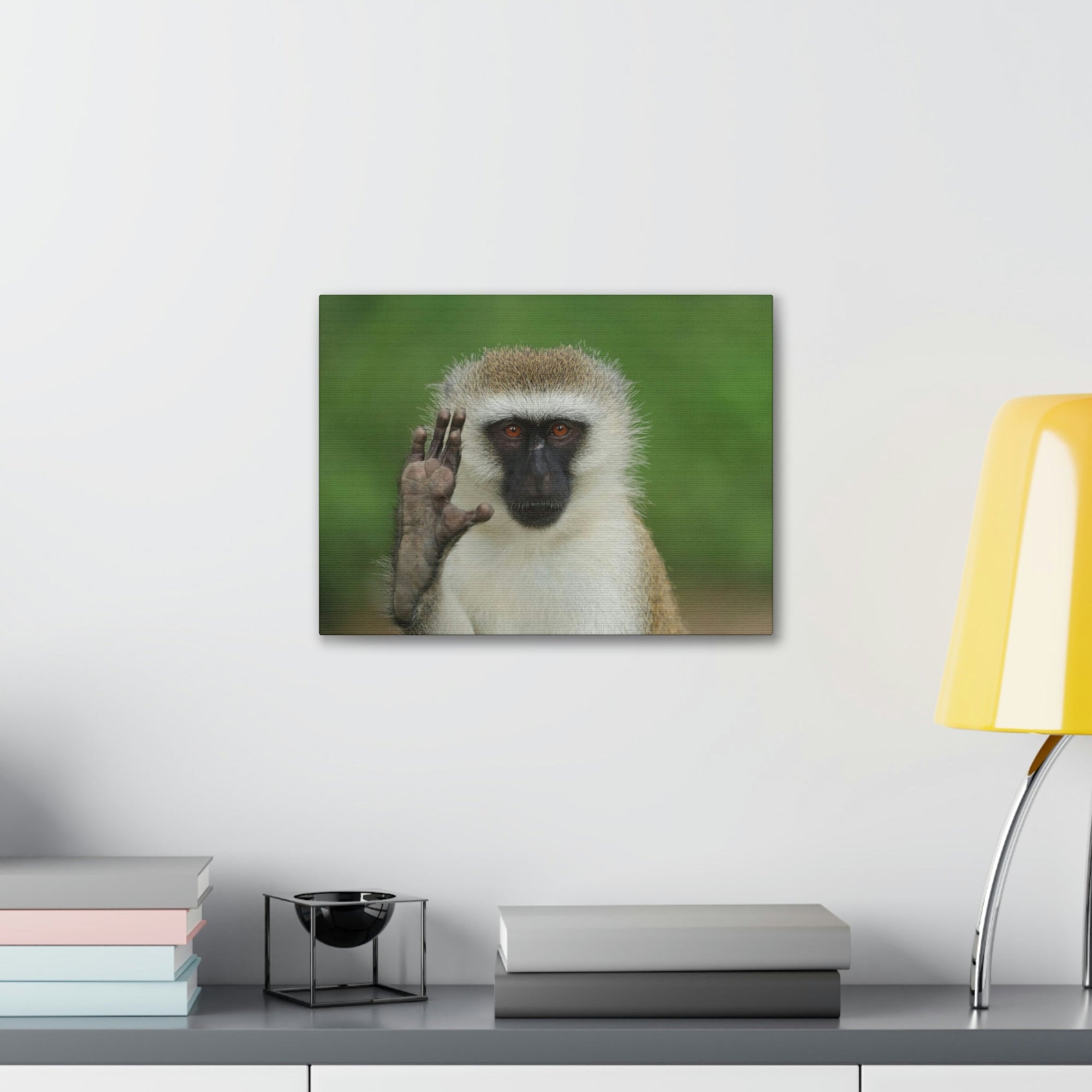 Funny Vervet Silly Vervet Scene Outside Wall Art Ready to Hang Unframed-Express Your Love Gifts