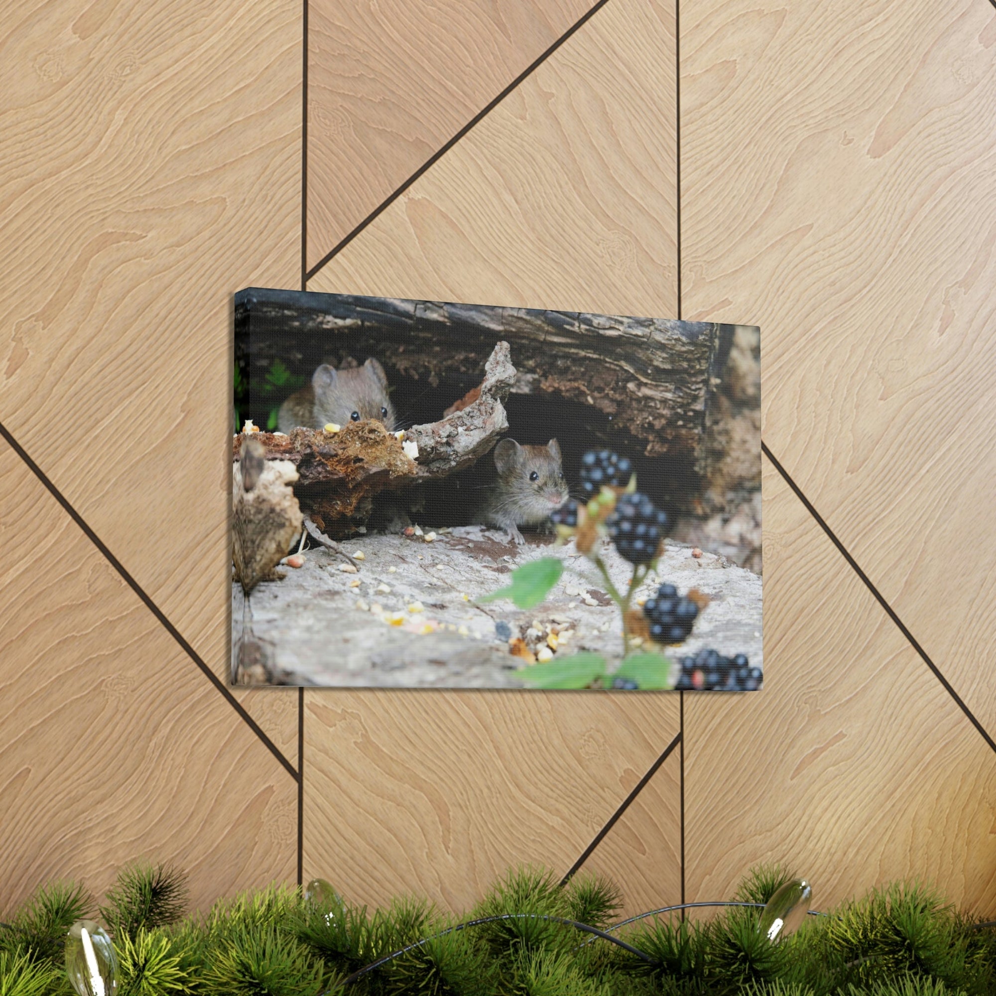 Funny Vole Silly Vole Scene Couple Wall Art Ready to Hang Unframed-Express Your Love Gifts