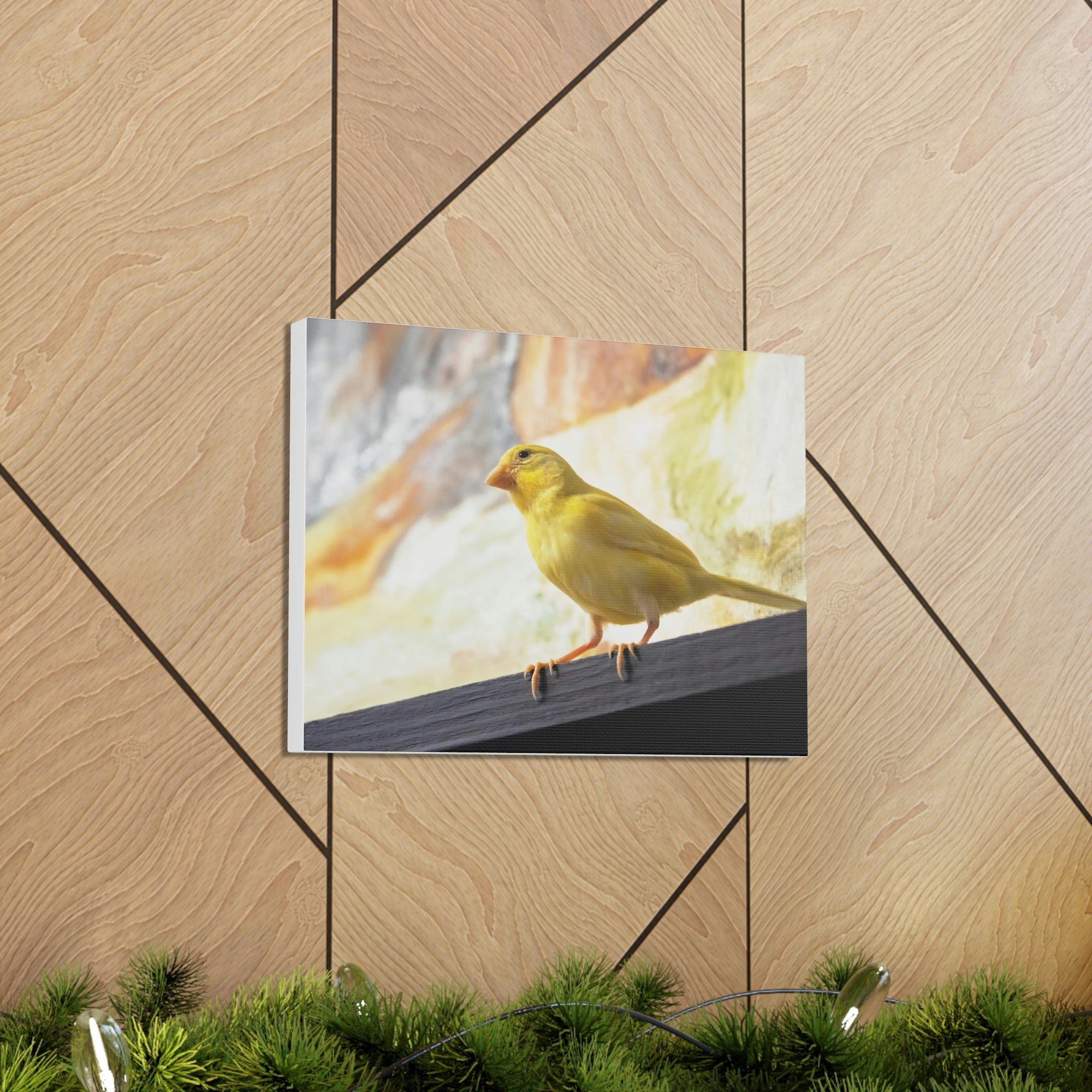 Funny Warbler Silly Warbler Scene Inside Wall Art Ready to Hang Unframed-Express Your Love Gifts