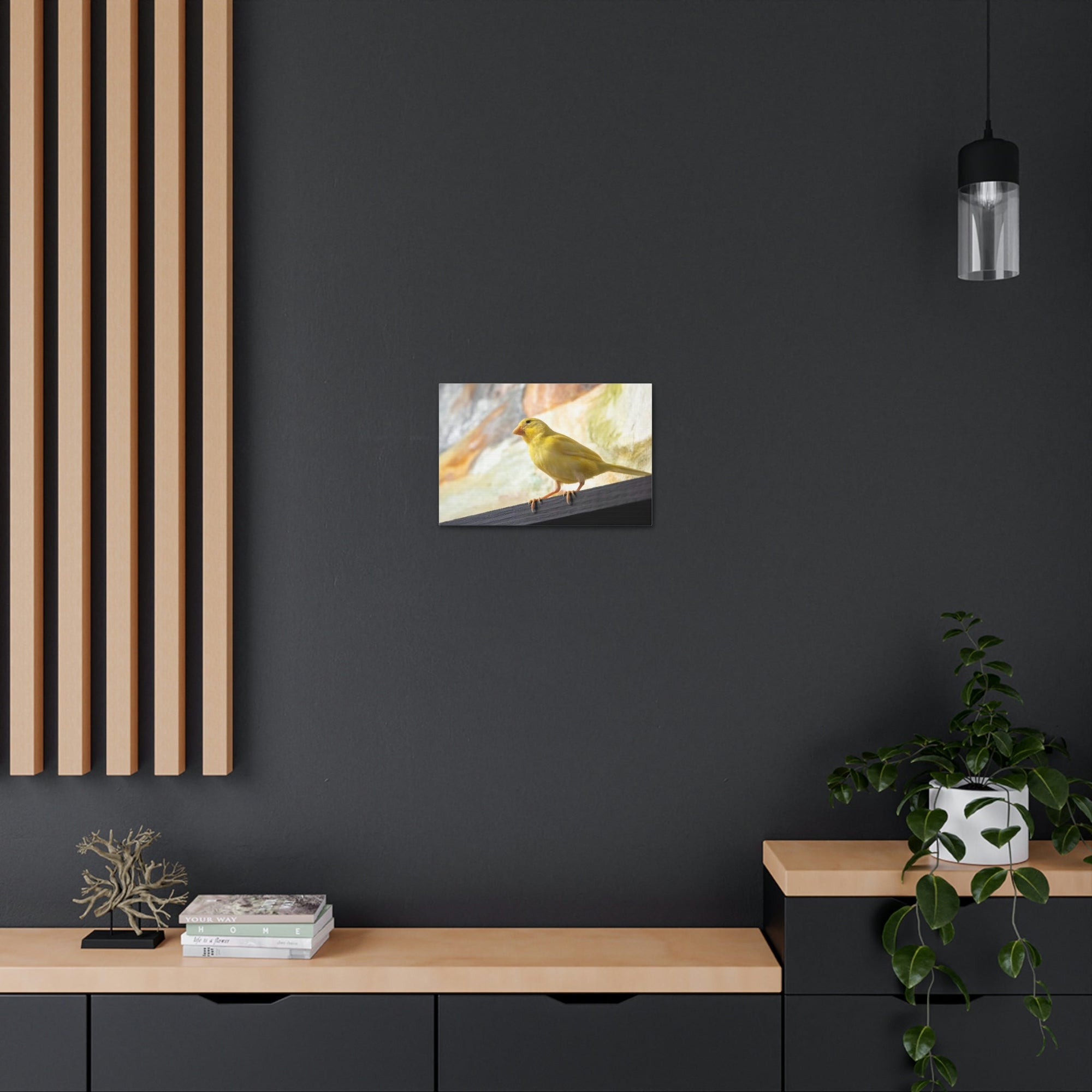 Funny Warbler Silly Warbler Scene Inside Wall Art Ready to Hang Unframed-Express Your Love Gifts