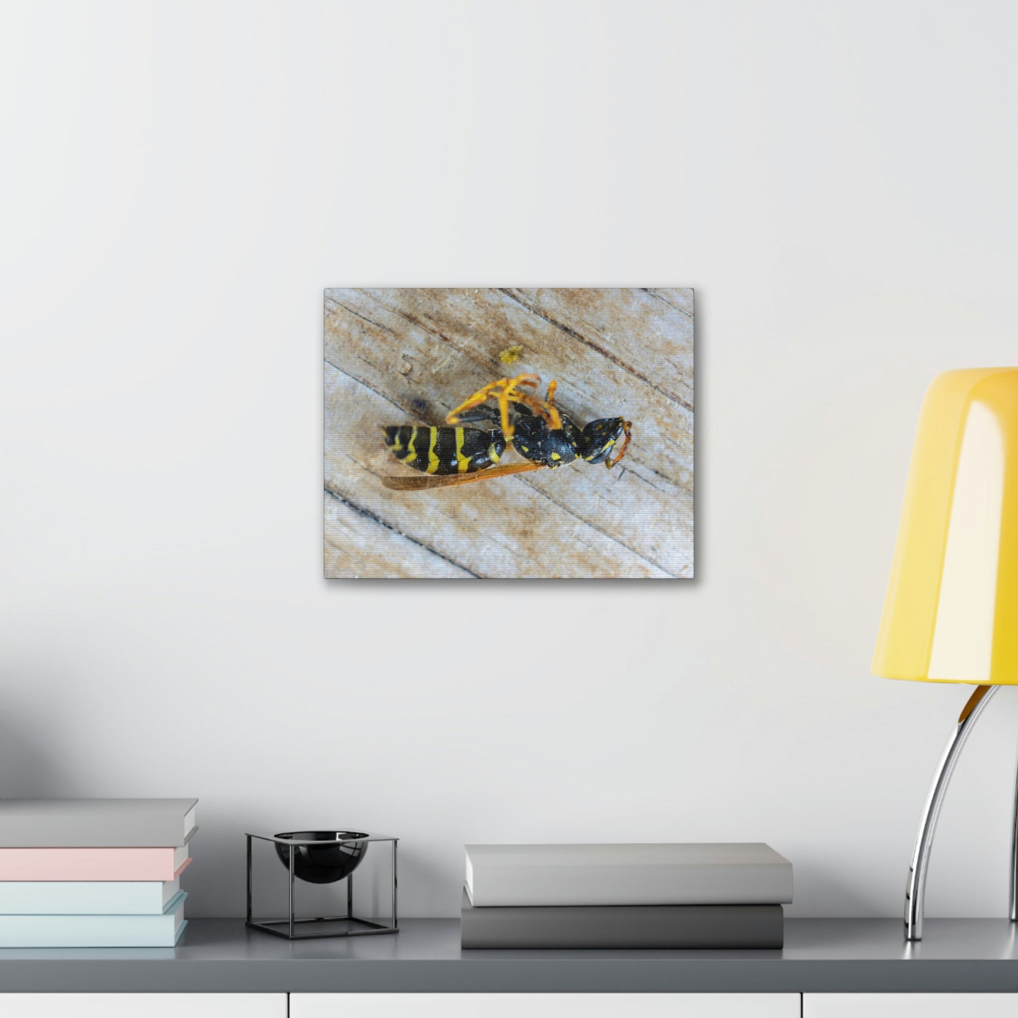 Funny Wasp Silly Wasp Scene Inside Wall Art Ready to Hang Unframed-Express Your Love Gifts