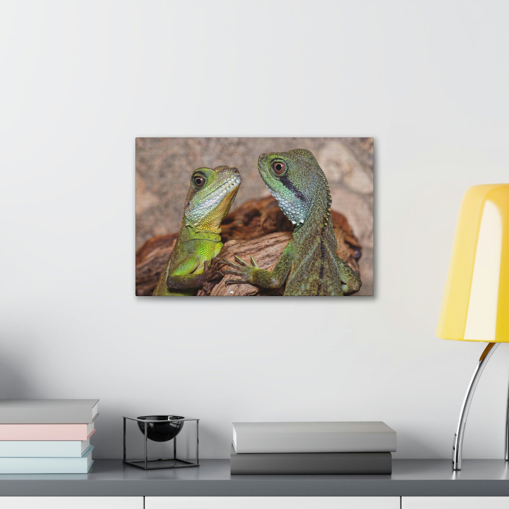 Funny Water Dragons Silly Water Dragons Scene Couple Wall Art Ready to Hang Unframed-Express Your Love Gifts