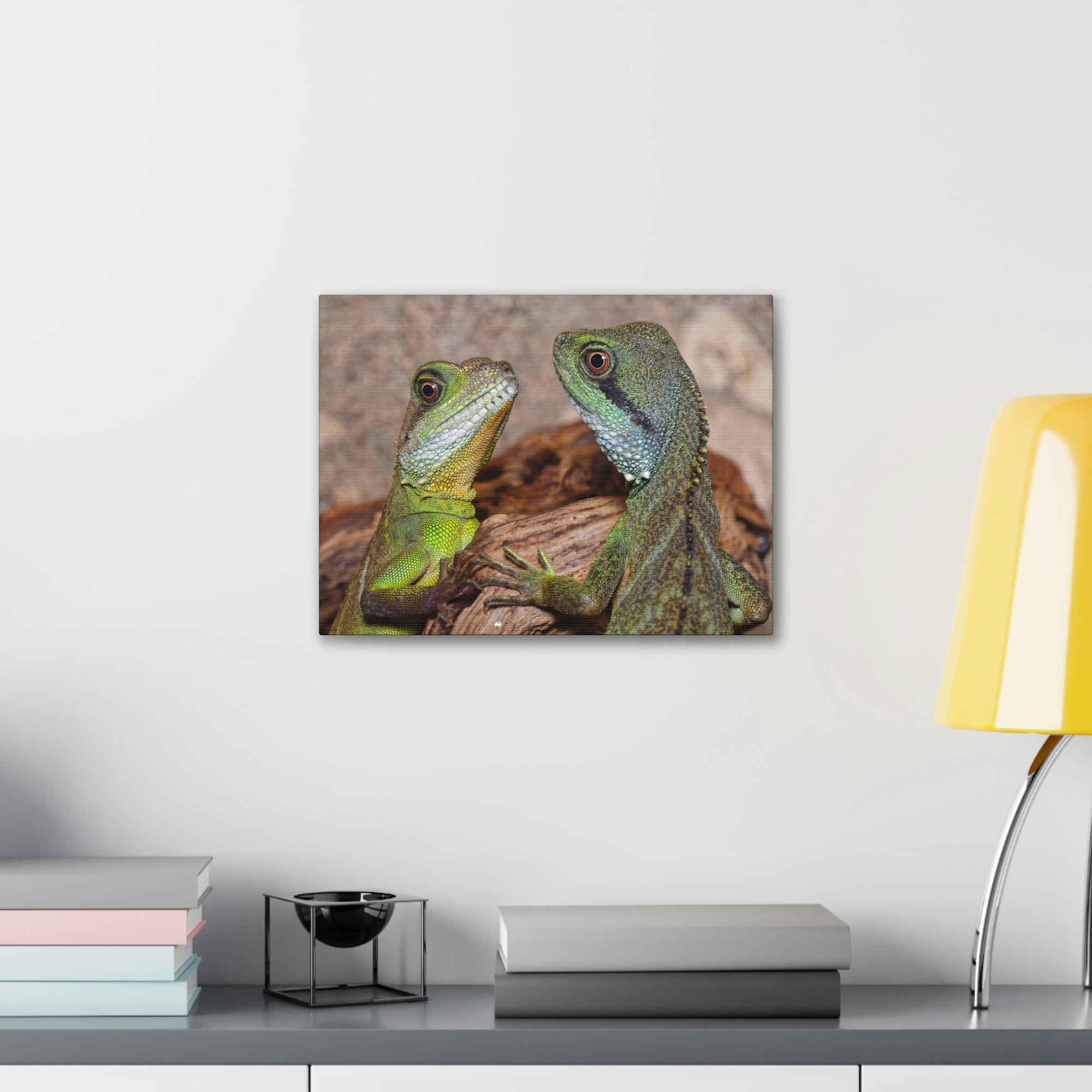 Funny Water Dragons Silly Water Dragons Scene Couple Wall Art Ready to Hang Unframed-Express Your Love Gifts