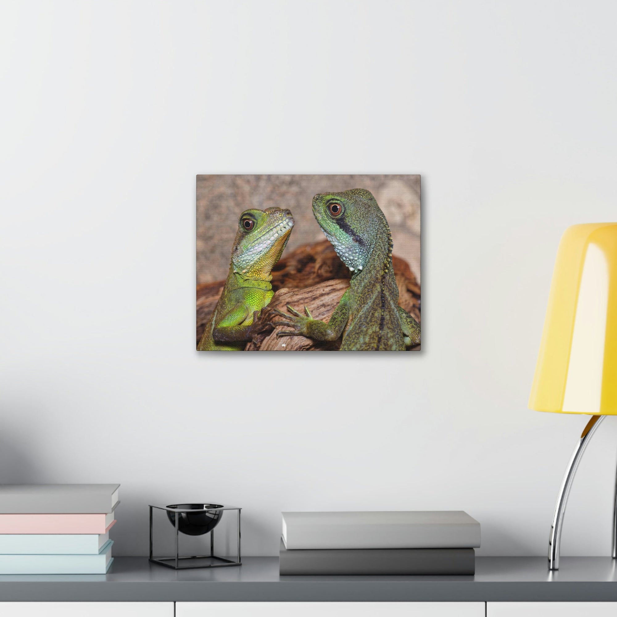 Funny Water Dragons Silly Water Dragons Scene Couple Wall Art Ready to Hang Unframed-Express Your Love Gifts