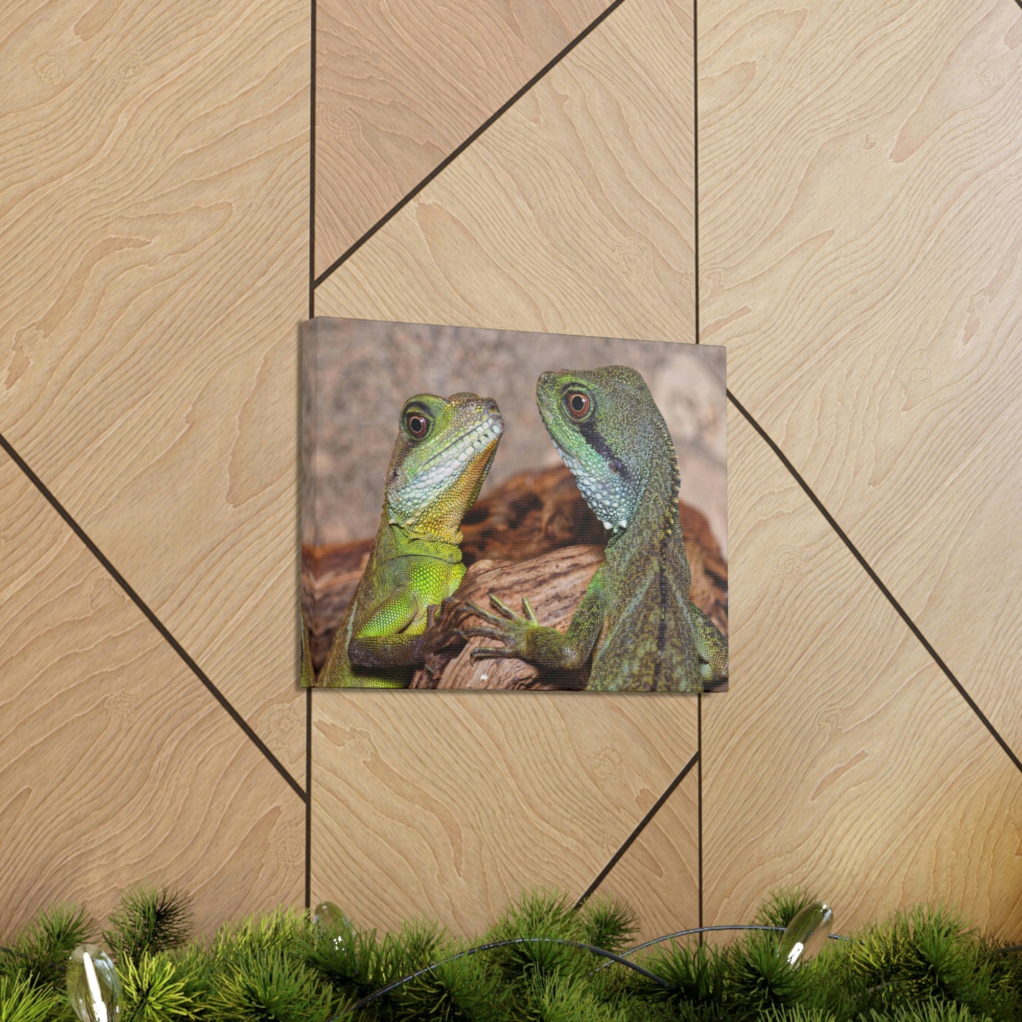 Funny Water Dragons Silly Water Dragons Scene Couple Wall Art Ready to Hang Unframed-Express Your Love Gifts