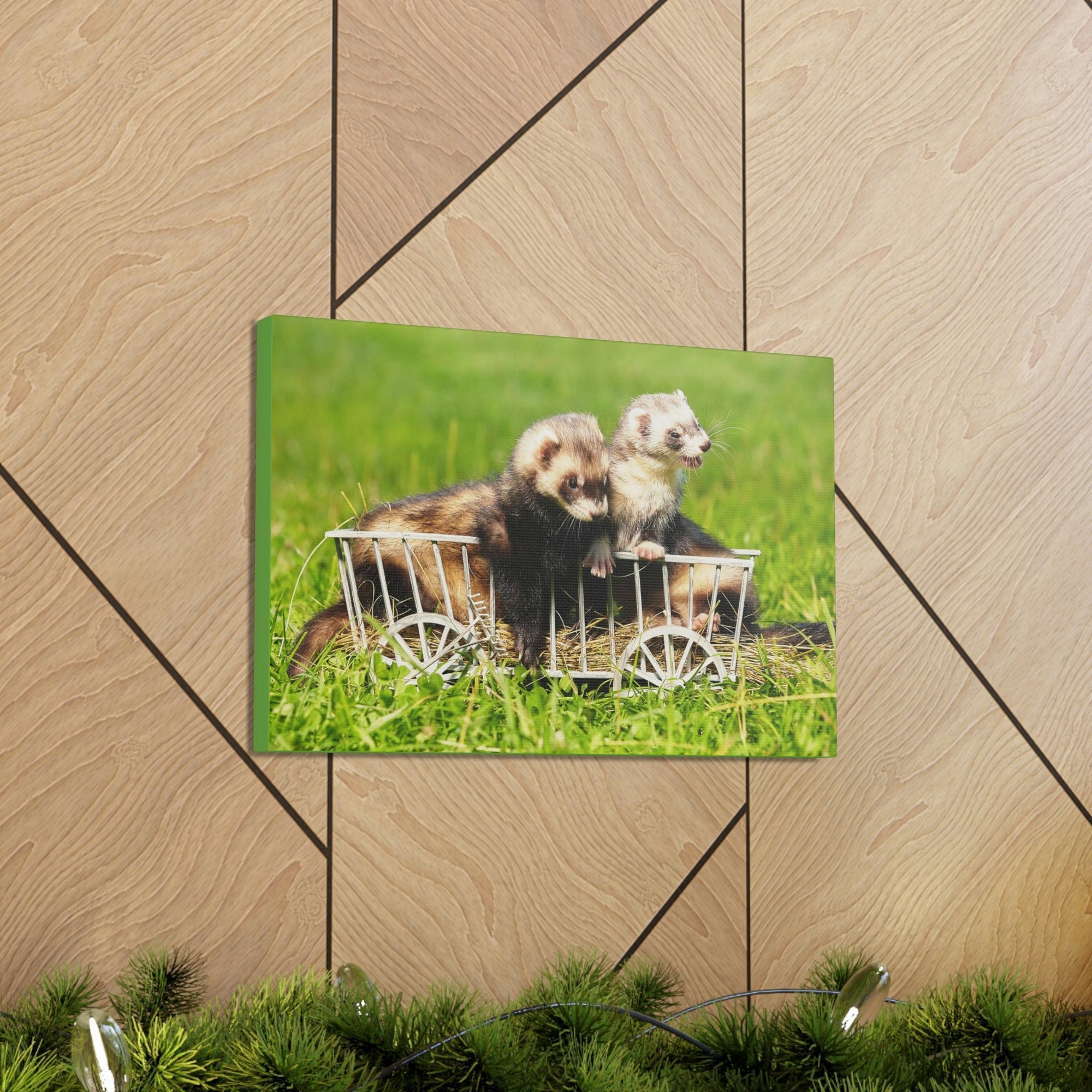 Funny Weasel Silly Weasel Couples Wall Art Ready to Hang Unframed-Express Your Love Gifts