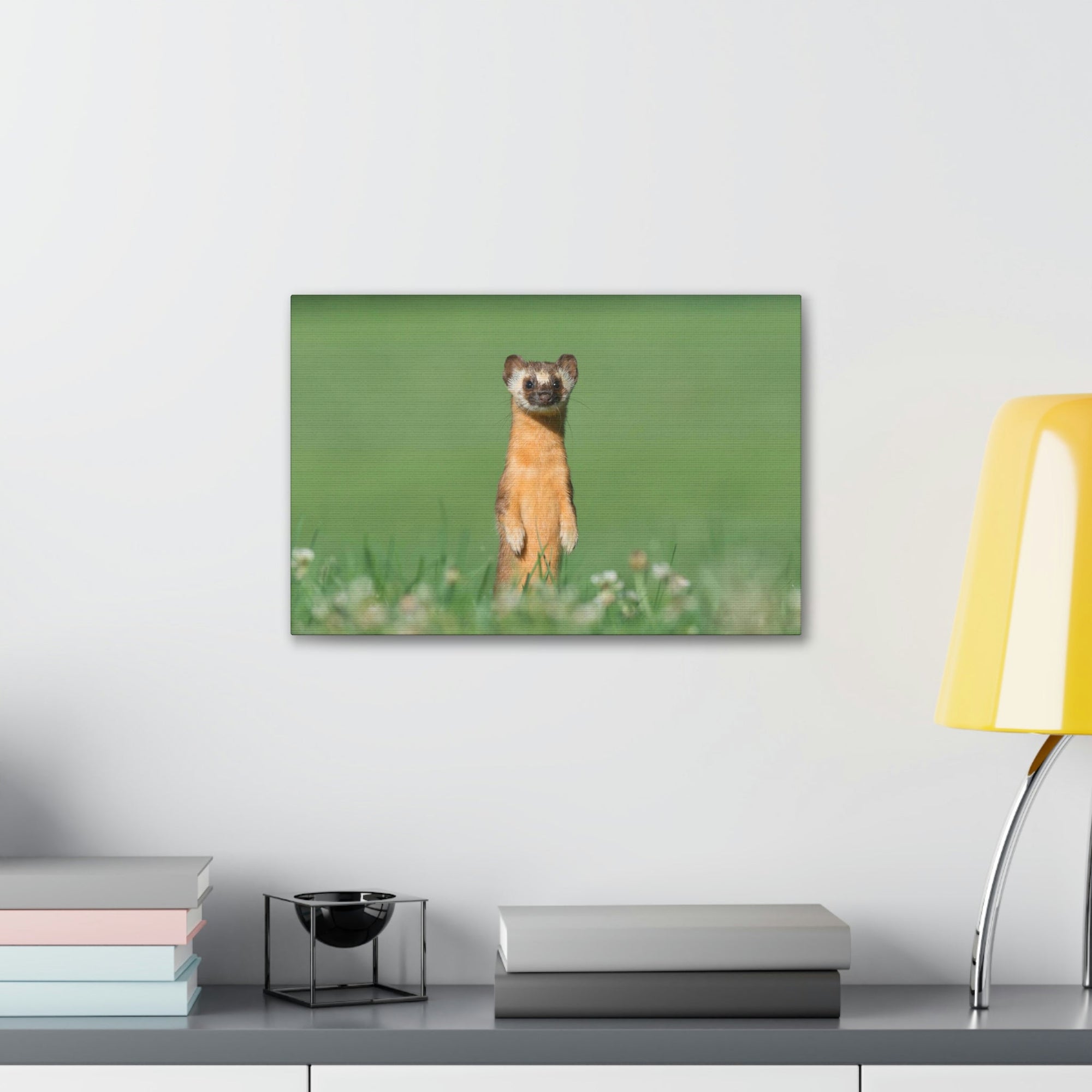 Funny Weasel Silly Weasel Scene Outside Wall Art Ready to Hang Unframed-Express Your Love Gifts