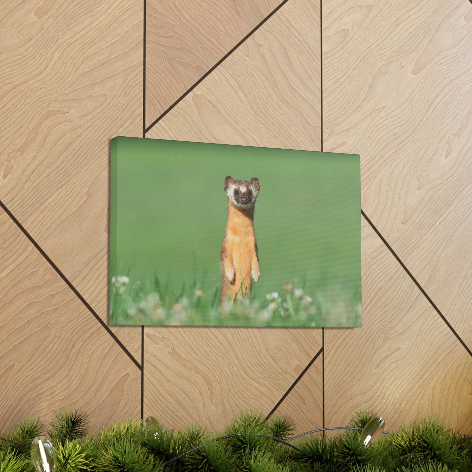 Funny Weasel Silly Weasel Scene Outside Wall Art Ready to Hang Unframed-Express Your Love Gifts