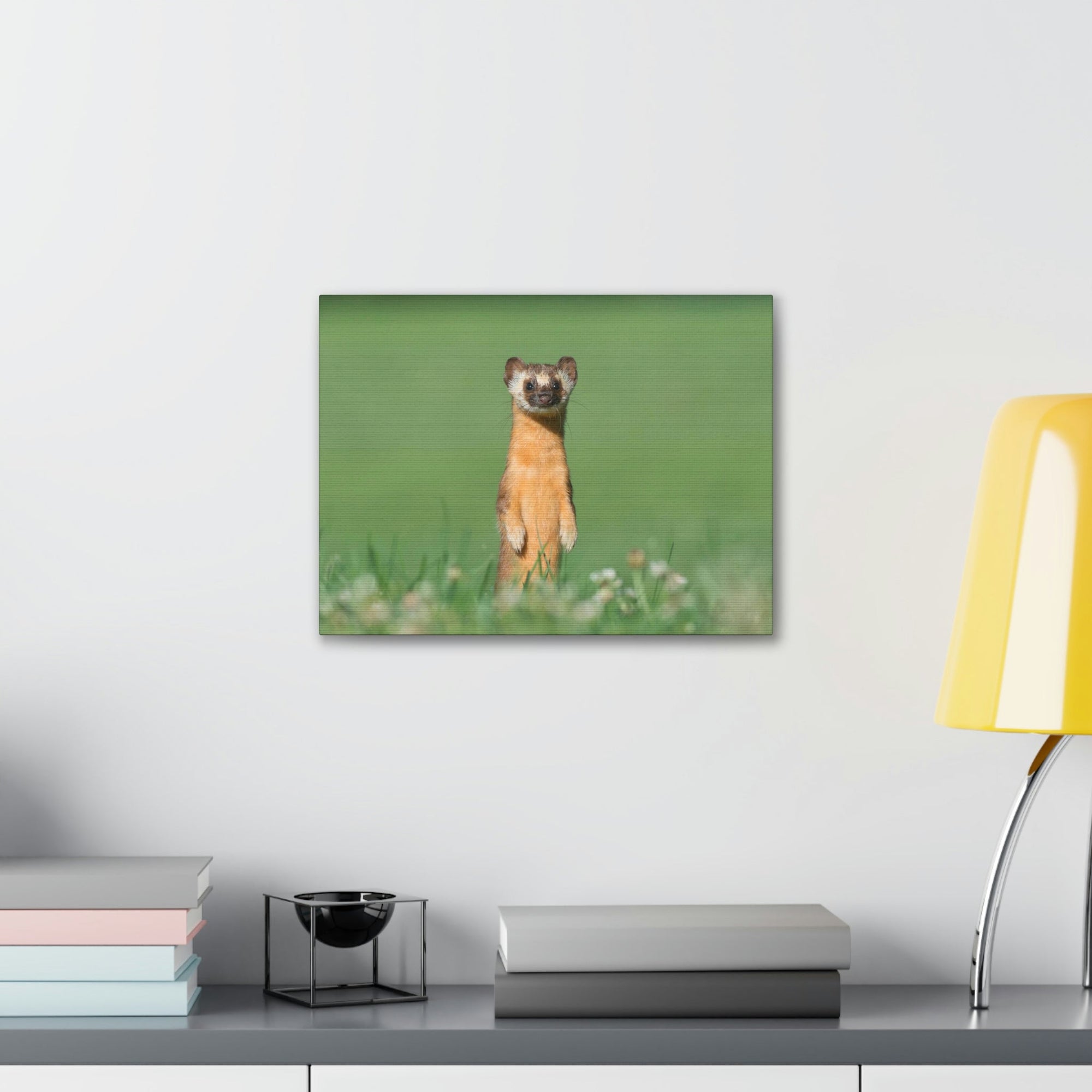 Funny Weasel Silly Weasel Scene Outside Wall Art Ready to Hang Unframed-Express Your Love Gifts