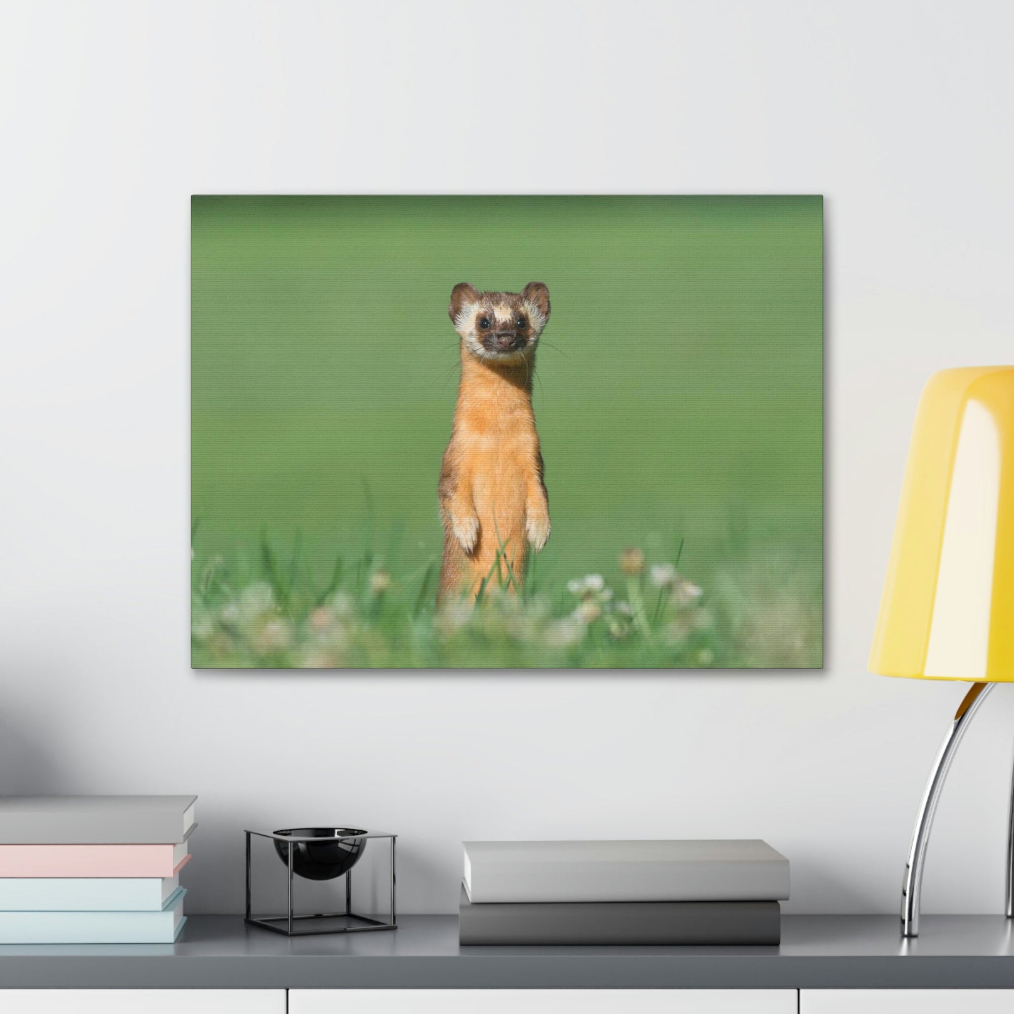 Funny Weasel Silly Weasel Scene Outside Wall Art Ready to Hang Unframed-Express Your Love Gifts