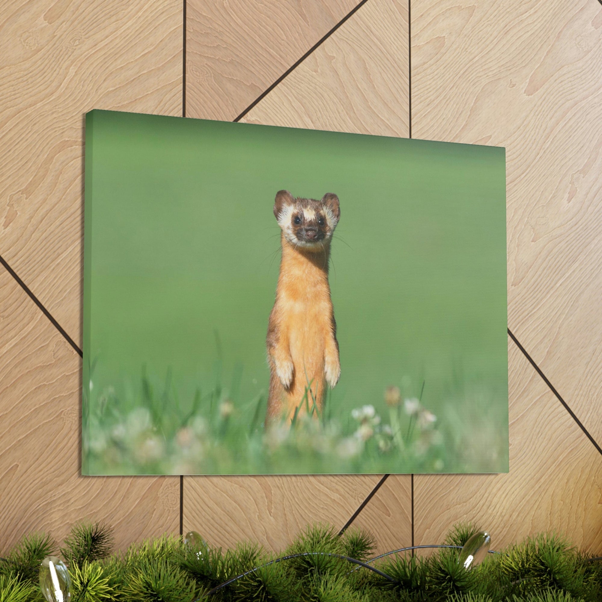 Funny Weasel Silly Weasel Scene Outside Wall Art Ready to Hang Unframed-Express Your Love Gifts