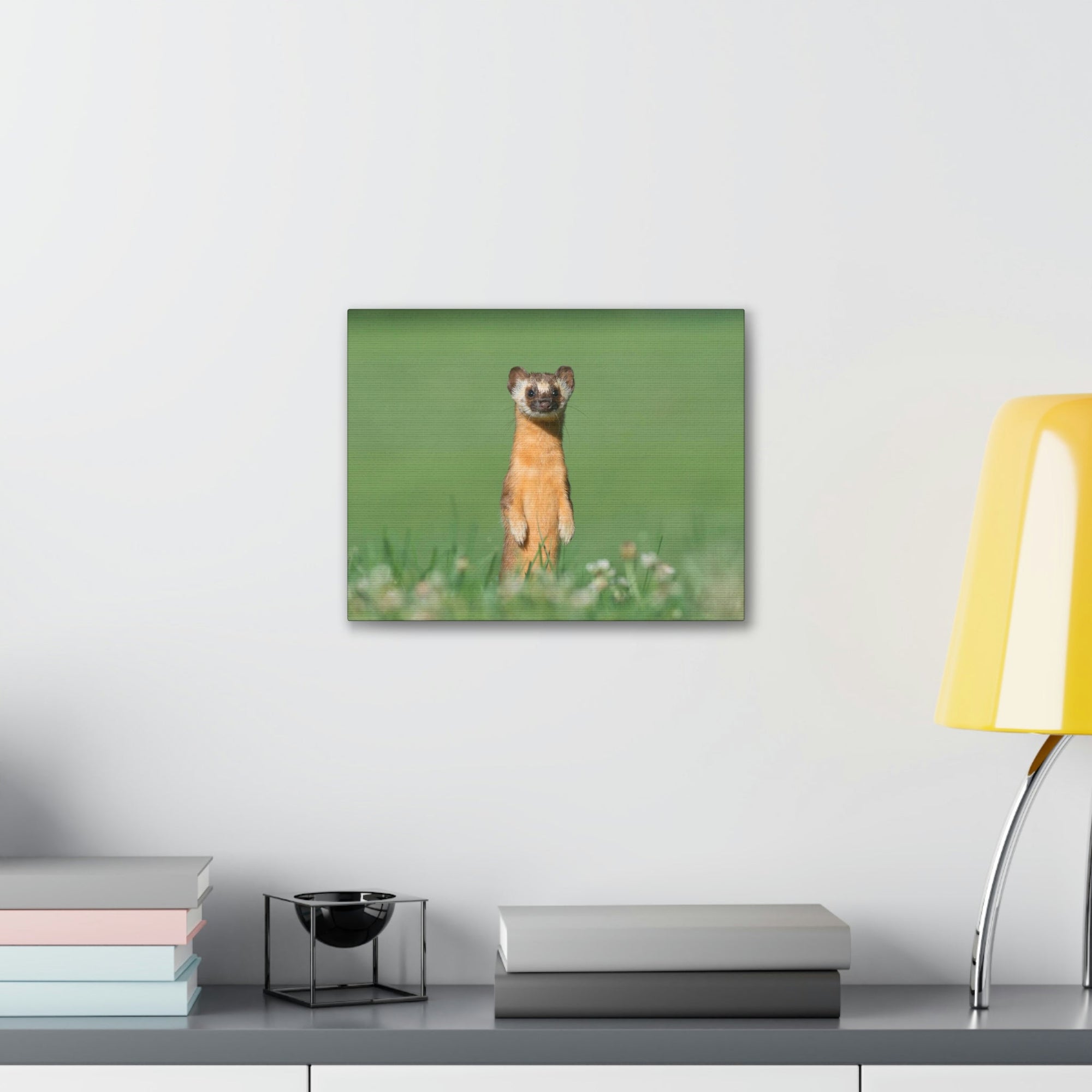 Funny Weasel Silly Weasel Scene Outside Wall Art Ready to Hang Unframed-Express Your Love Gifts