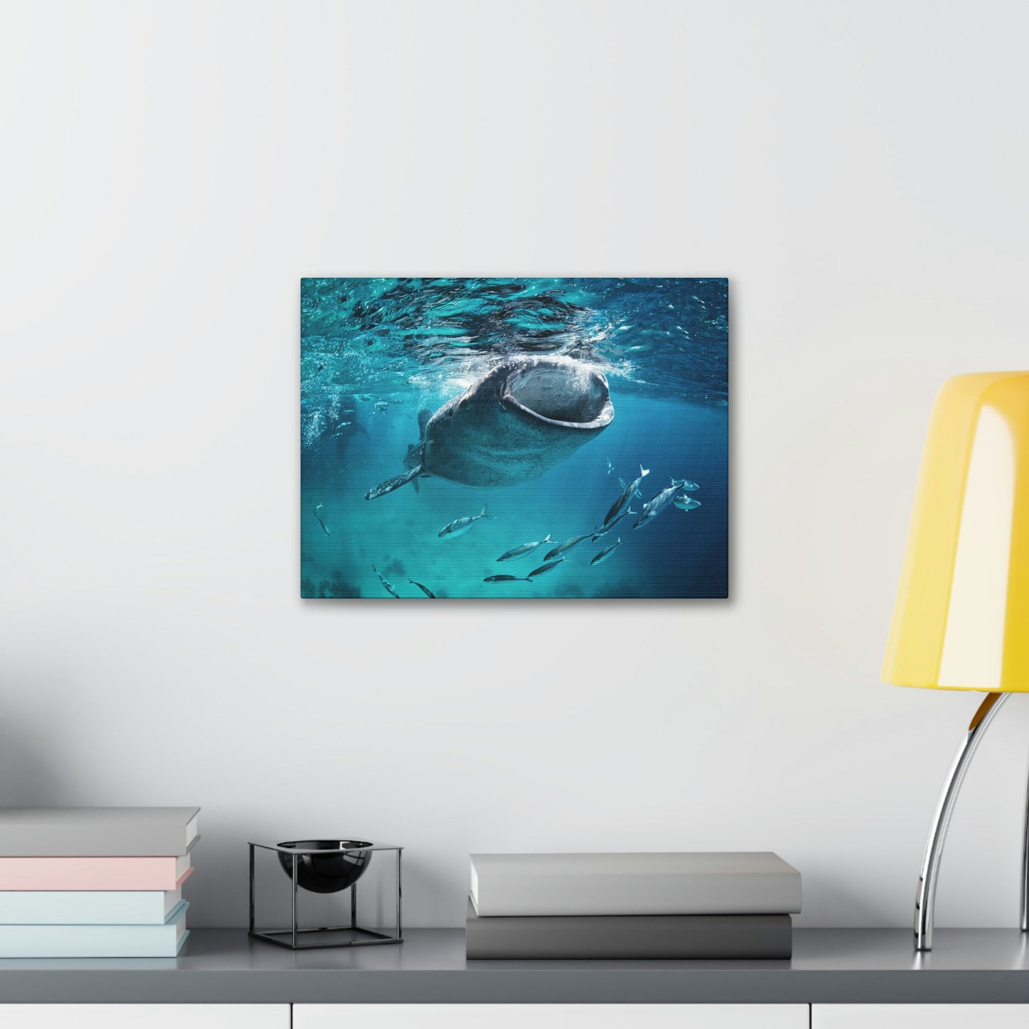 Funny Whale Shark Silly Whale Shark Scene Outside Wall Art Ready to Hang Unframed-Express Your Love Gifts