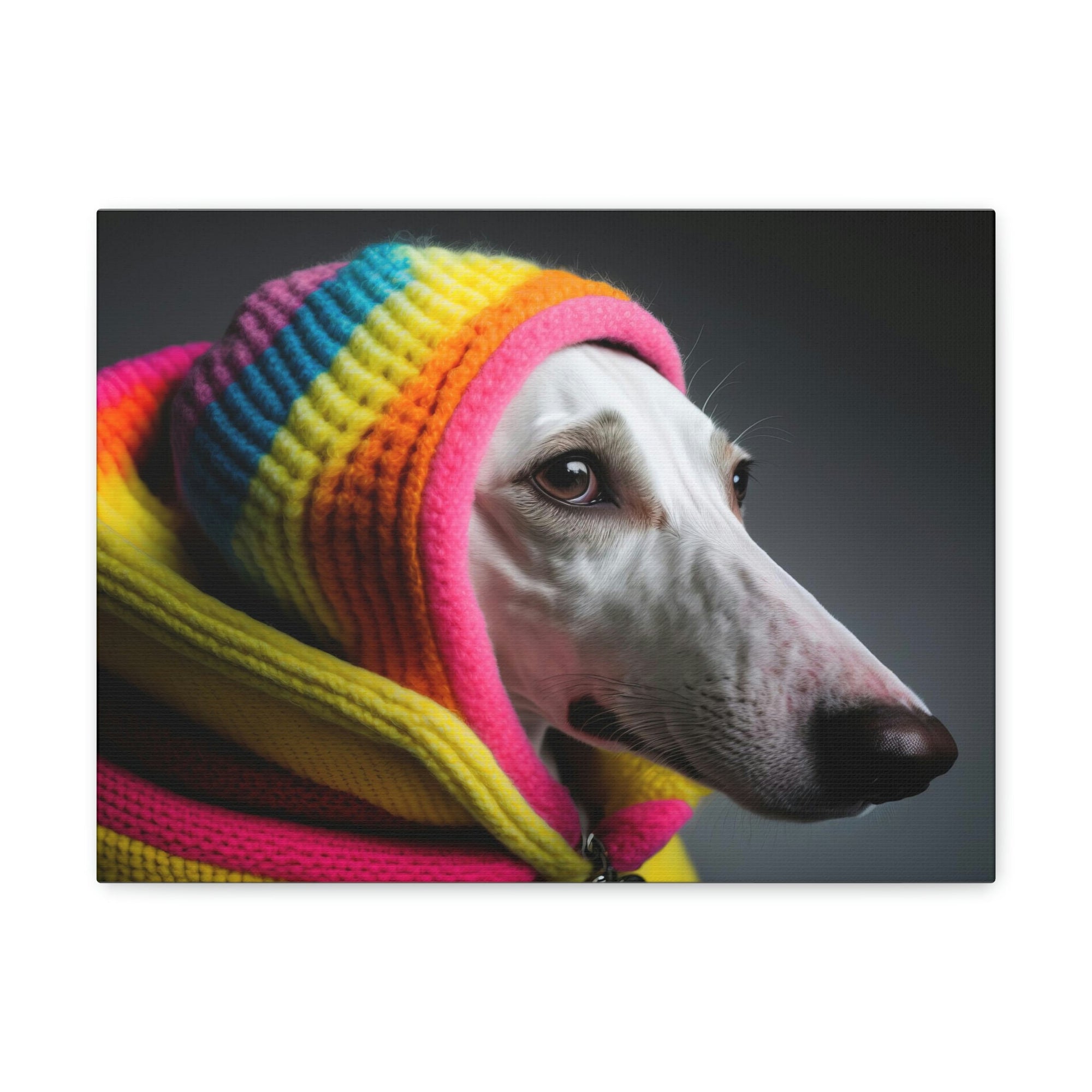 Funny Whippet Silly Whippet Scene Inside Wall Art Ready to Hang Unframed-Express Your Love Gifts