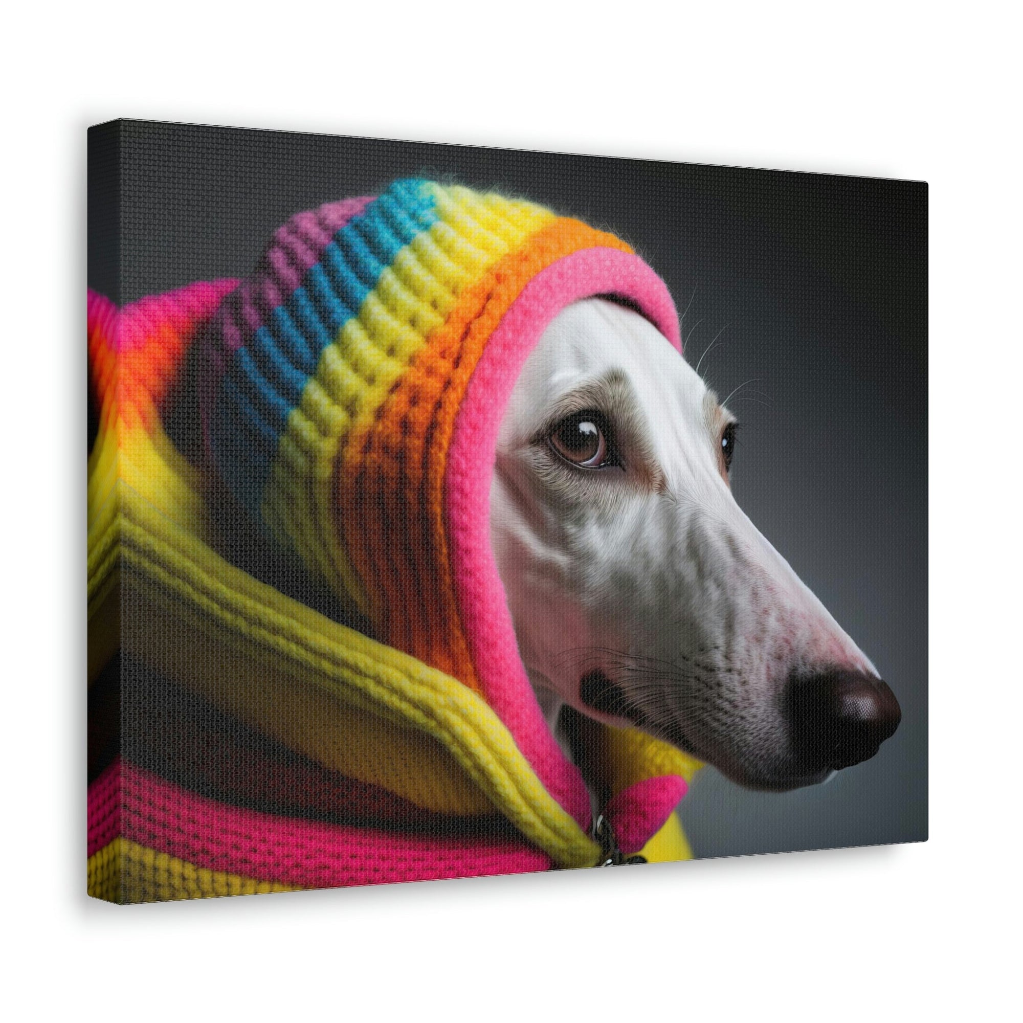 Funny Whippet Silly Whippet Scene Inside Wall Art Ready to Hang Unframed-Express Your Love Gifts