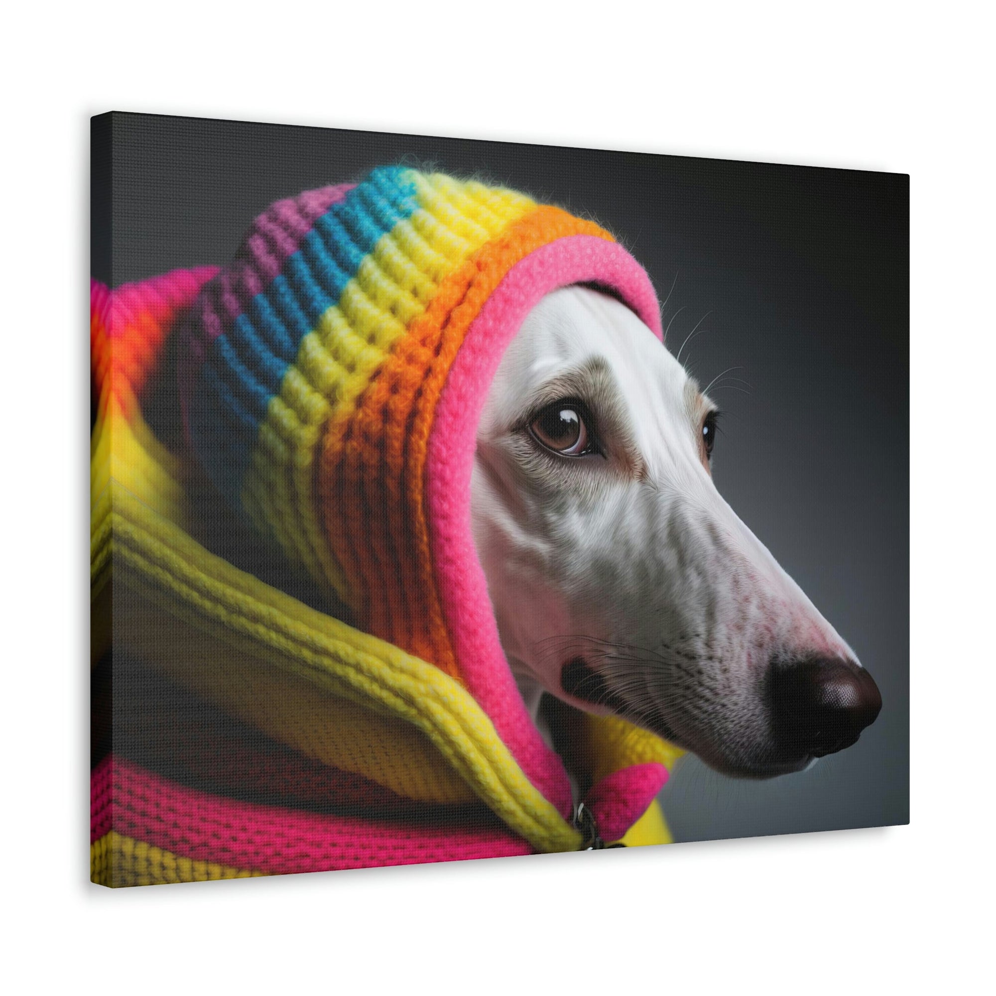 Funny Whippet Silly Whippet Scene Inside Wall Art Ready to Hang Unframed-Express Your Love Gifts