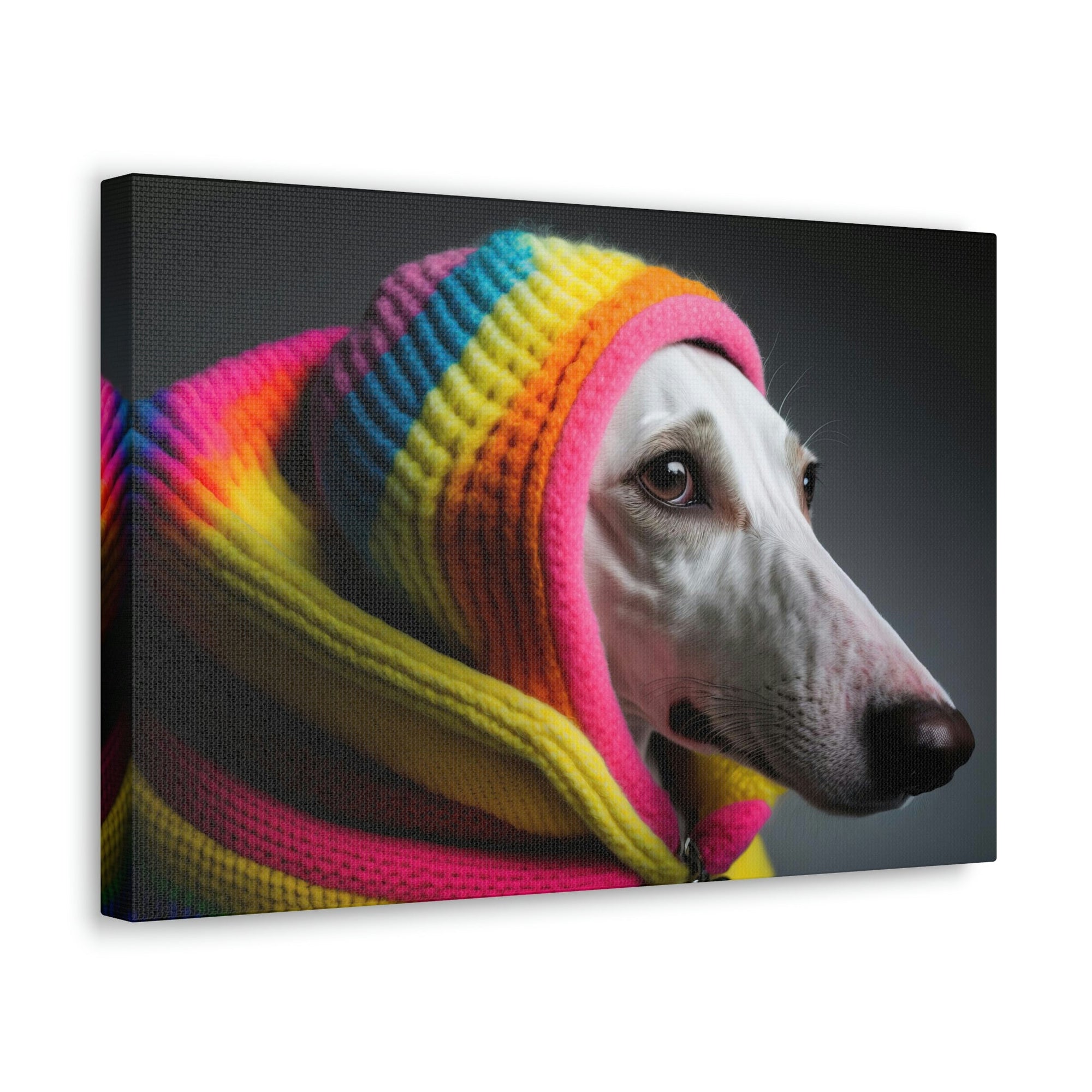 Funny Whippet Silly Whippet Scene Inside Wall Art Ready to Hang Unframed-Express Your Love Gifts