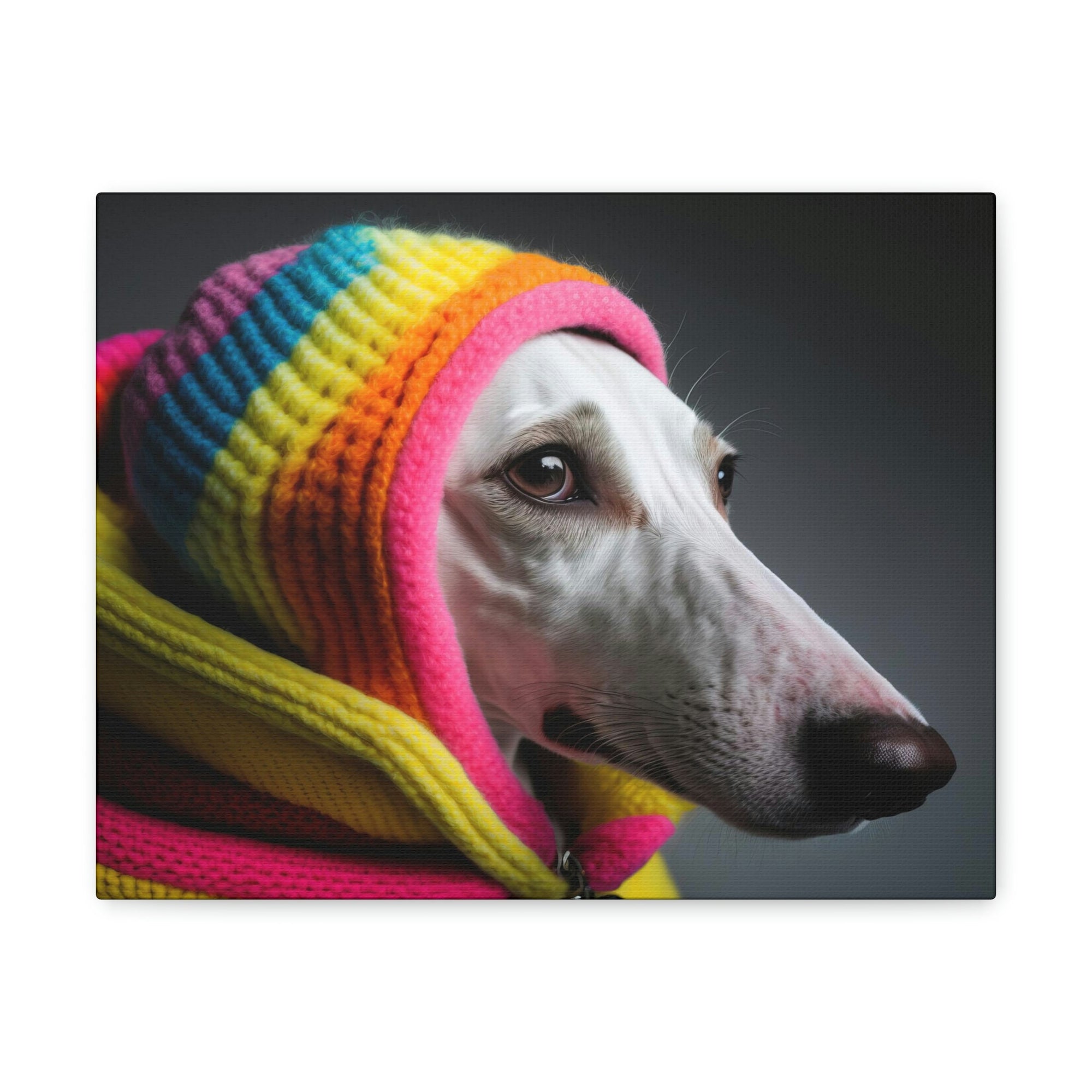 Funny Whippet Silly Whippet Scene Inside Wall Art Ready to Hang Unframed-Express Your Love Gifts