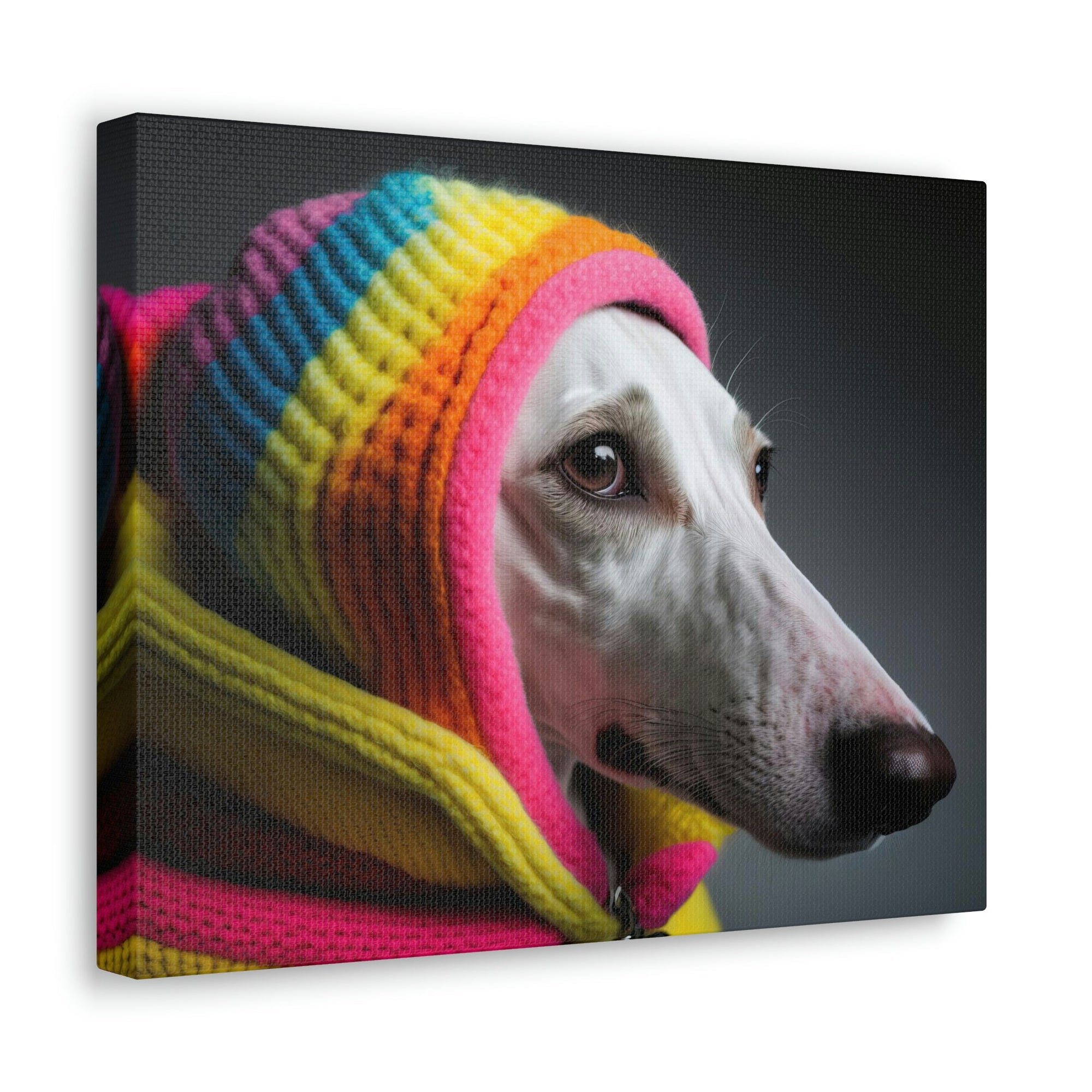 Funny Whippet Silly Whippet Scene Inside Wall Art Ready to Hang Unframed-Express Your Love Gifts