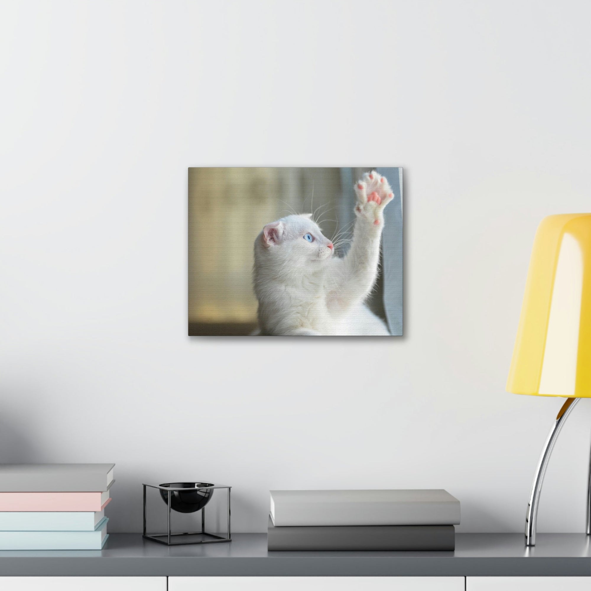 Funny Wild Cat Silly Wild Cat Inside Wall Art Ready to Hang Unframed-Express Your Love Gifts