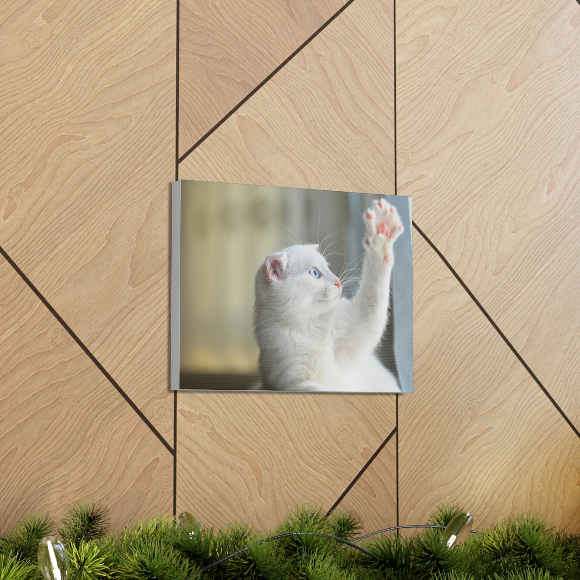 Funny Wild Cat Silly Wild Cat Inside Wall Art Ready to Hang Unframed-Express Your Love Gifts