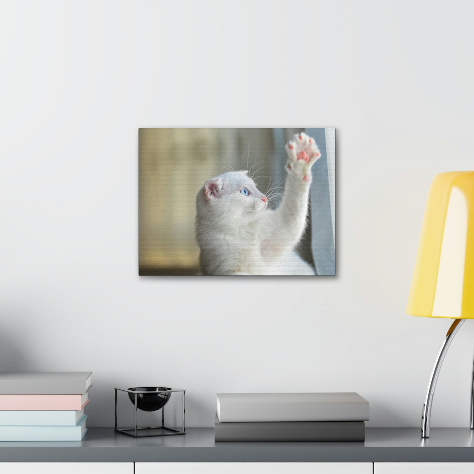 Funny Wild Cat Silly Wild Cat Inside Wall Art Ready to Hang Unframed-Express Your Love Gifts