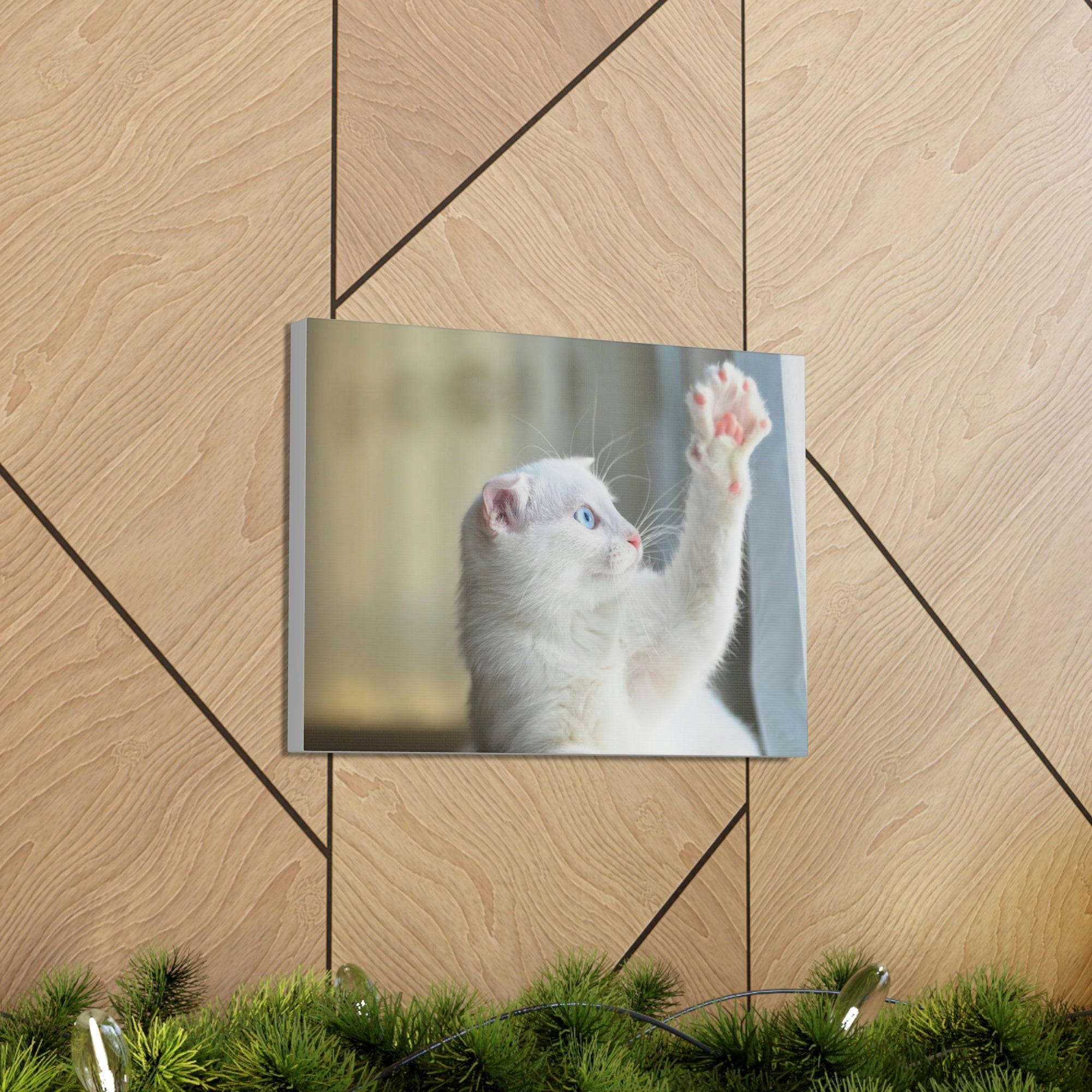 Funny Wild Cat Silly Wild Cat Inside Wall Art Ready to Hang Unframed-Express Your Love Gifts