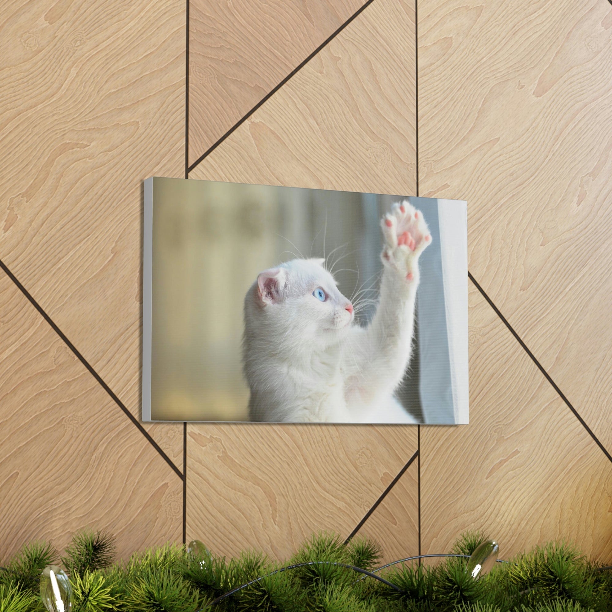 Funny Wild Cat Silly Wild Cat Inside Wall Art Ready to Hang Unframed-Express Your Love Gifts