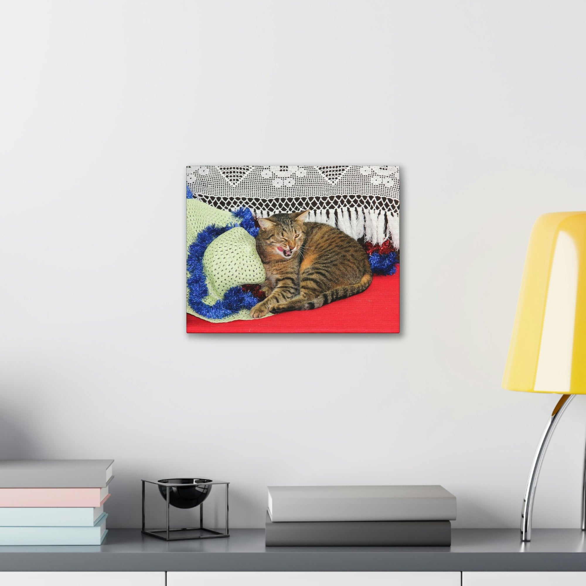 Funny Wildcat Silly Wildcat Scene Inside Wall Art Ready to Hang Unframed-Express Your Love Gifts