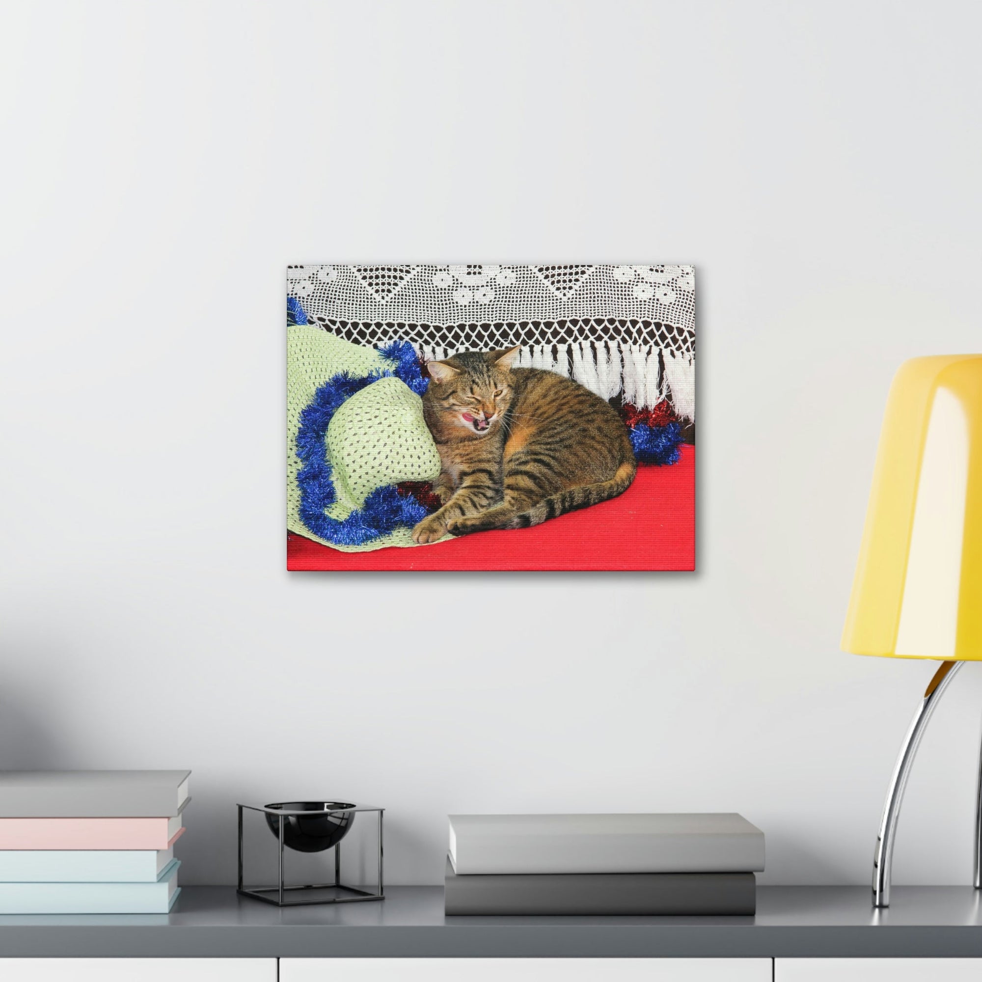 Funny Wildcat Silly Wildcat Scene Inside Wall Art Ready to Hang Unframed-Express Your Love Gifts