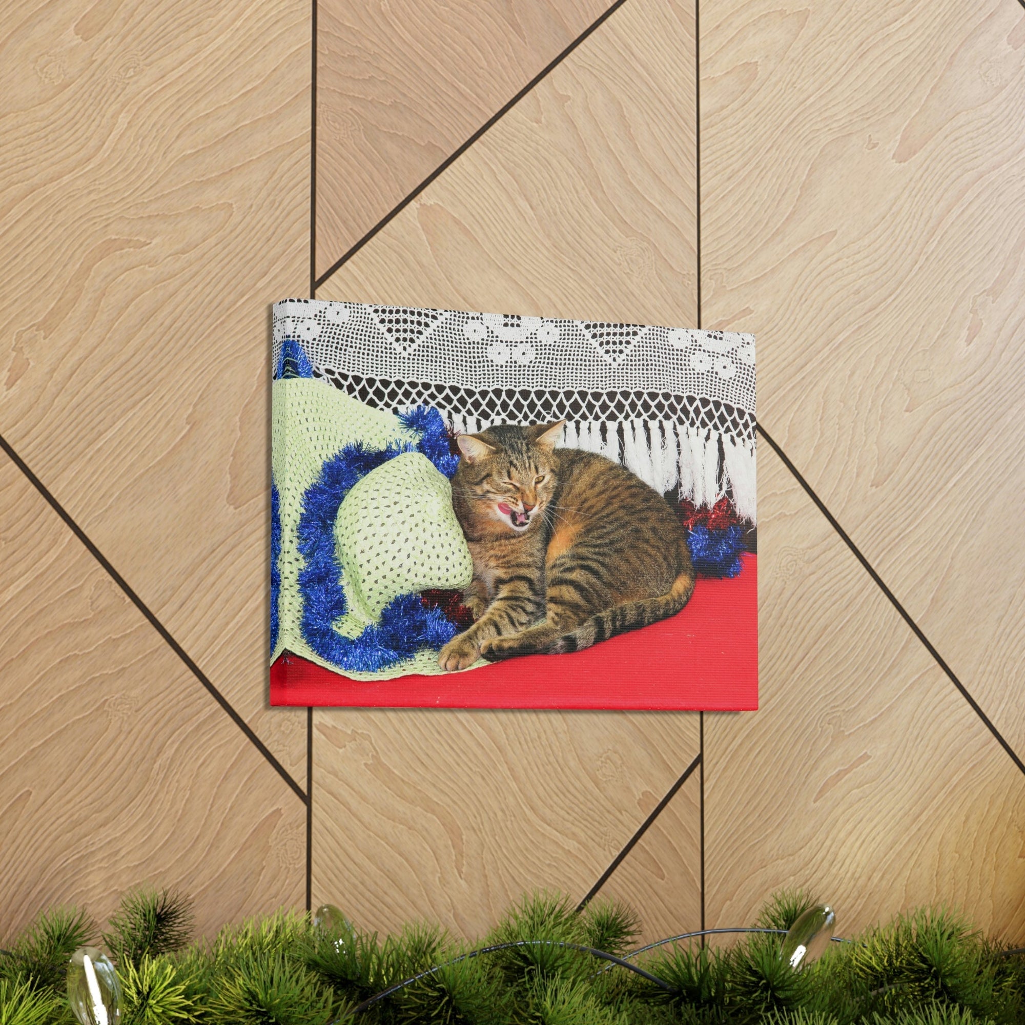 Funny Wildcat Silly Wildcat Scene Inside Wall Art Ready to Hang Unframed-Express Your Love Gifts