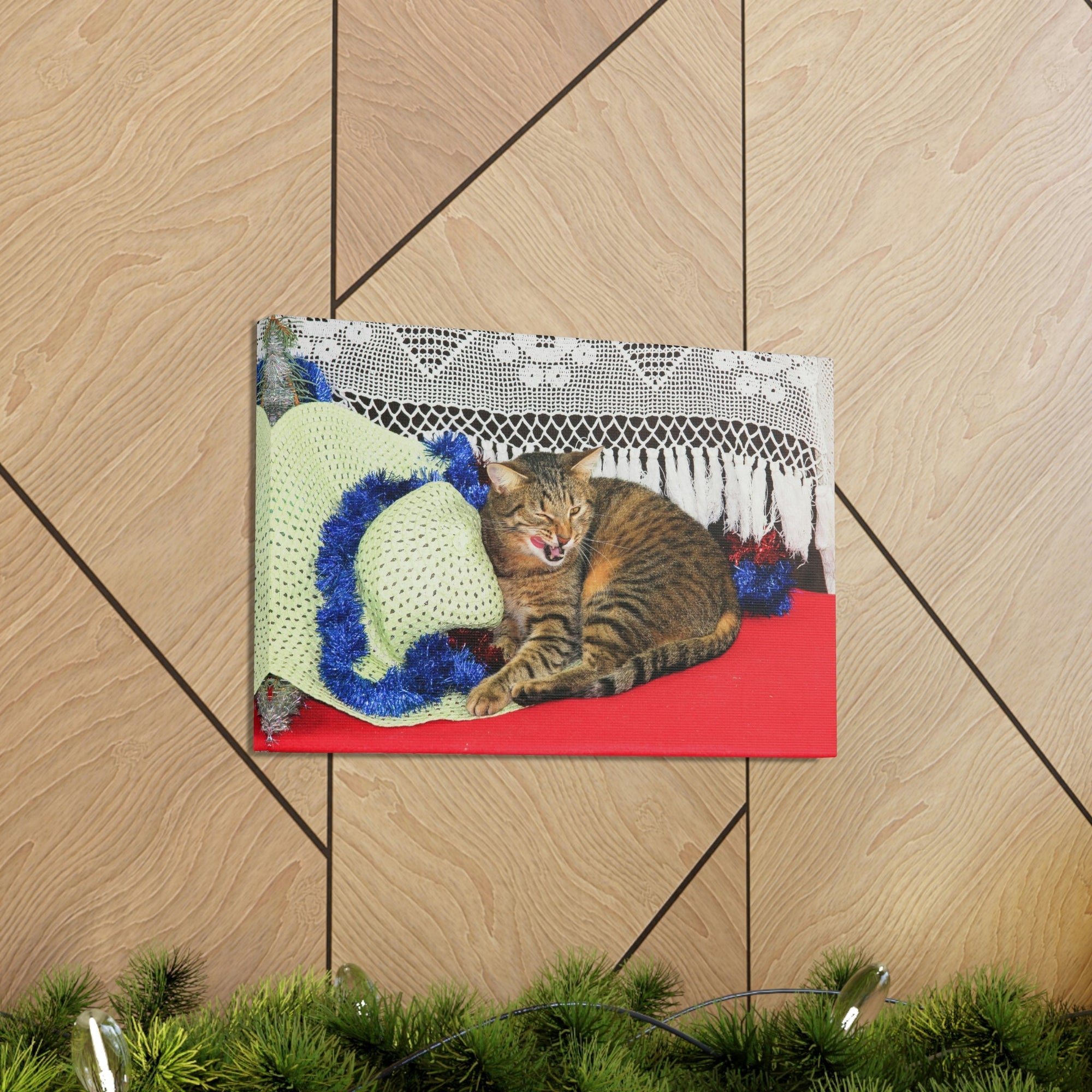 Funny Wildcat Silly Wildcat Scene Inside Wall Art Ready to Hang Unframed-Express Your Love Gifts