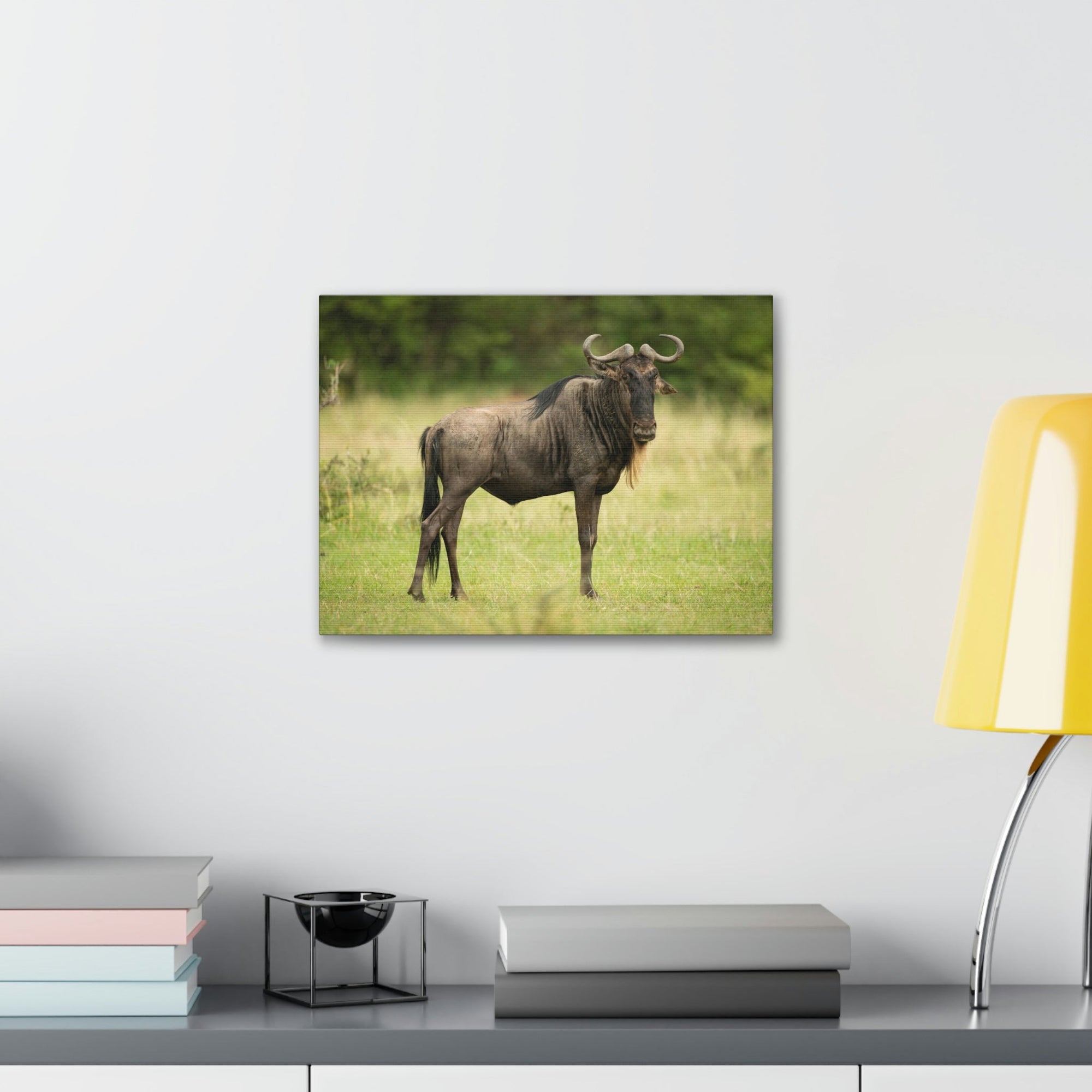 Funny Wildebeest Silly Wildebeest Scene Outdoor Wall Art Ready to Hang Unframed-Express Your Love Gifts