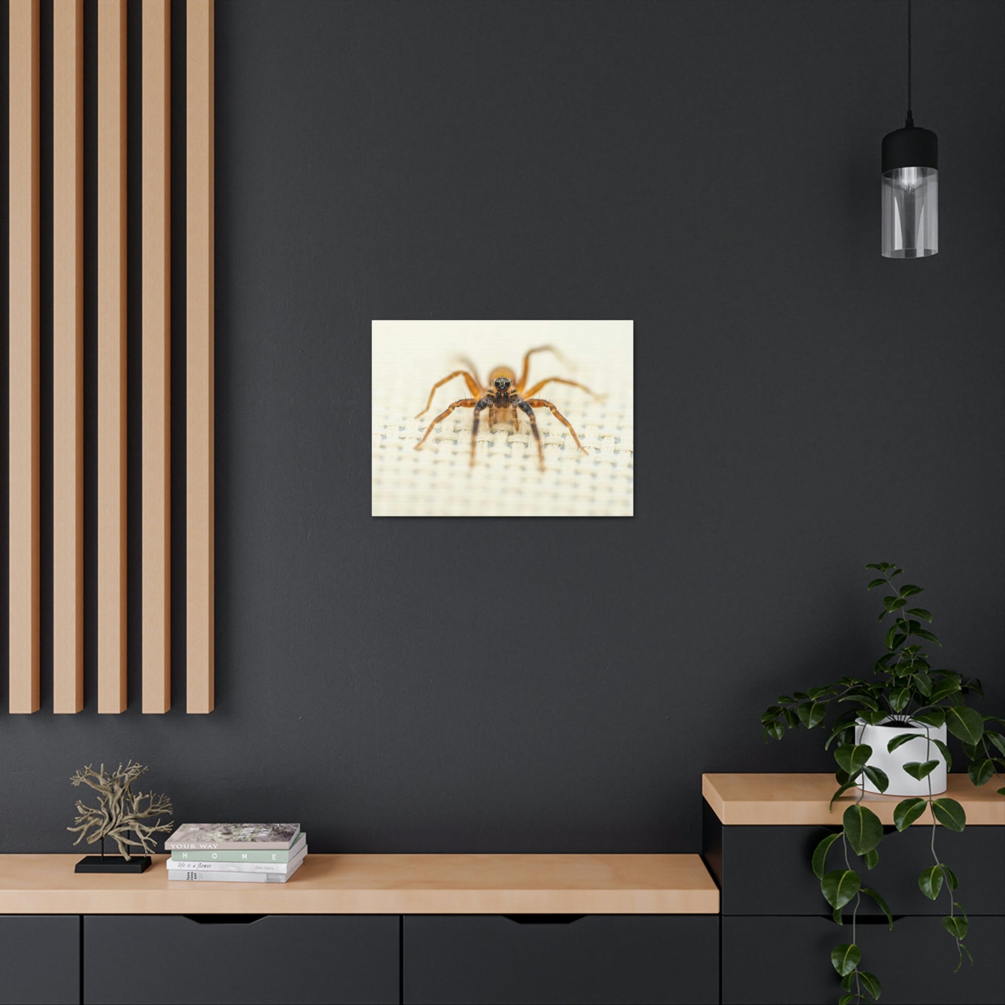 Funny Wolf Spider Silly Wolf Spider Scene Inside Wall Art Ready to Hang Unframed-Express Your Love Gifts