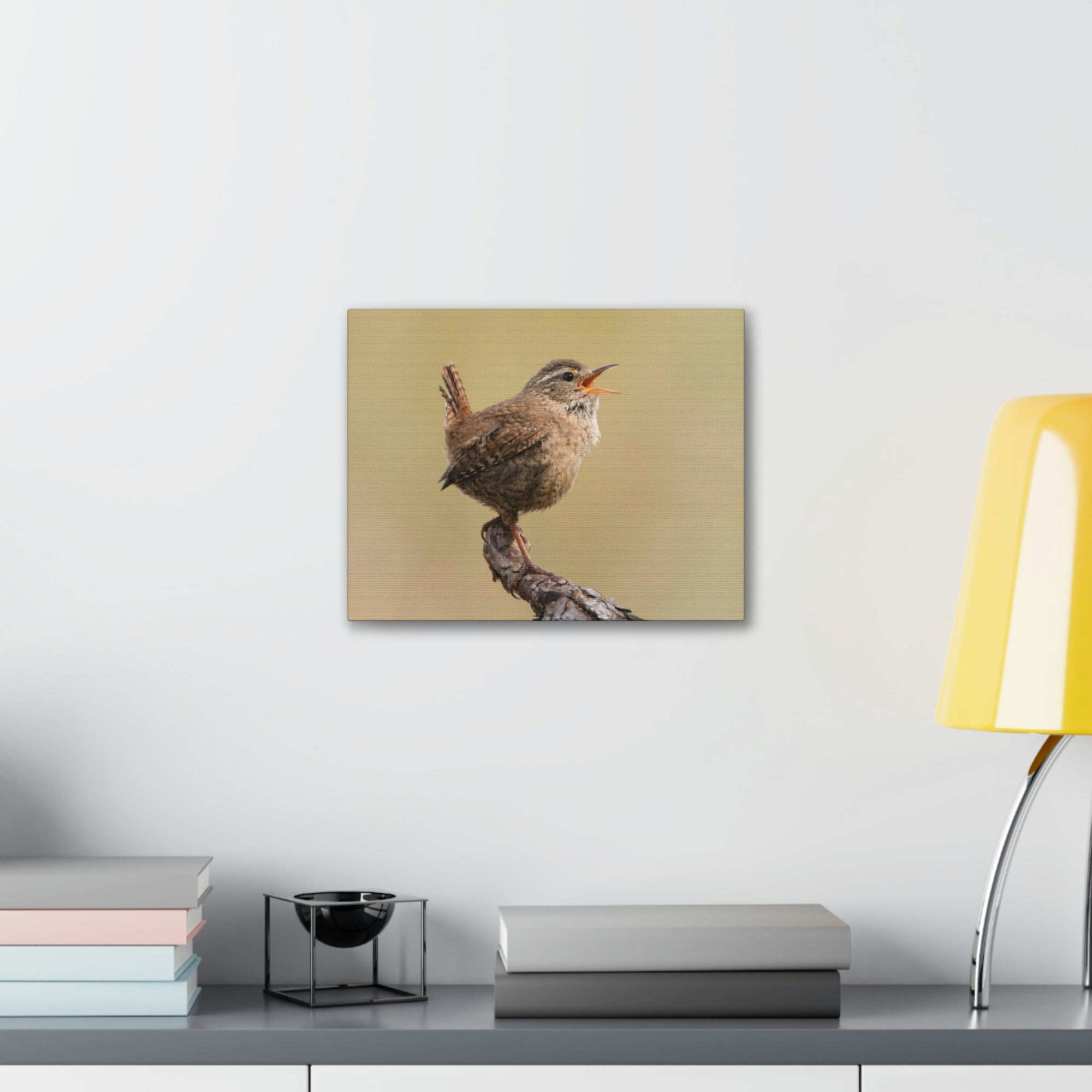 Funny Wren Silly Wren Scene Outside Wall Art Ready to Hang Unframed-Express Your Love Gifts