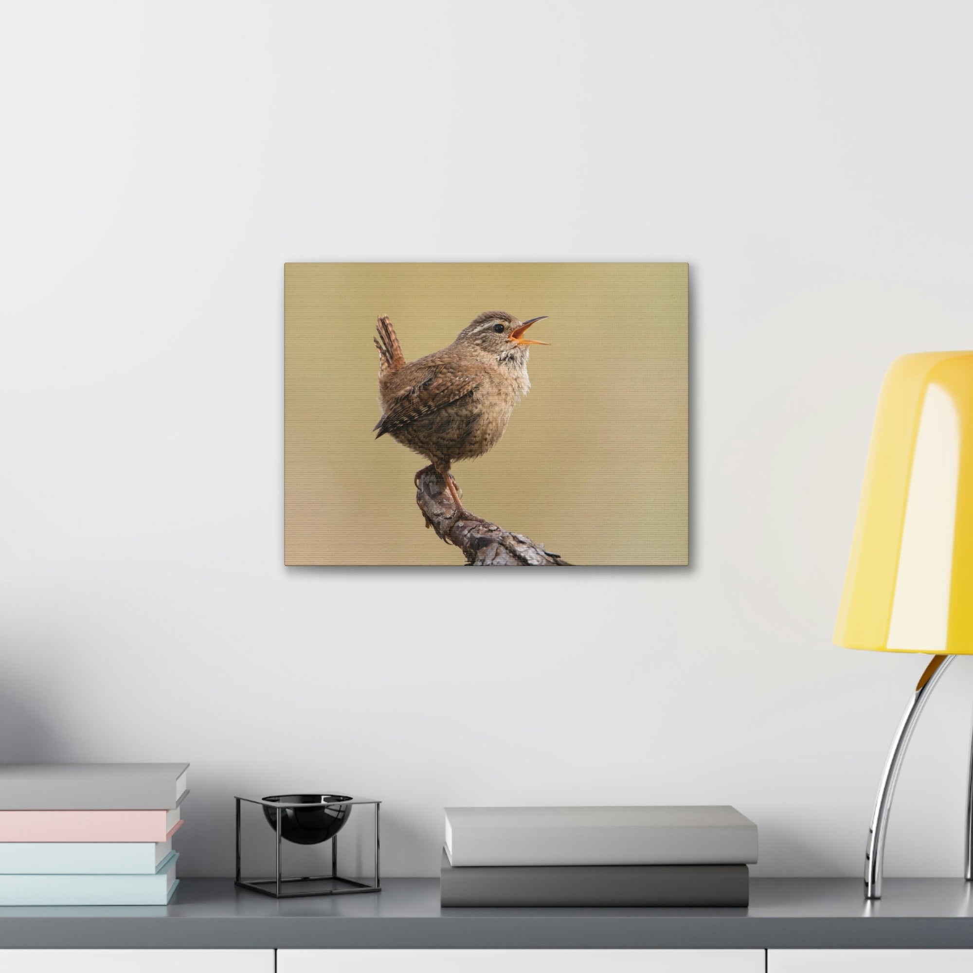 Funny Wren Silly Wren Scene Outside Wall Art Ready to Hang Unframed-Express Your Love Gifts