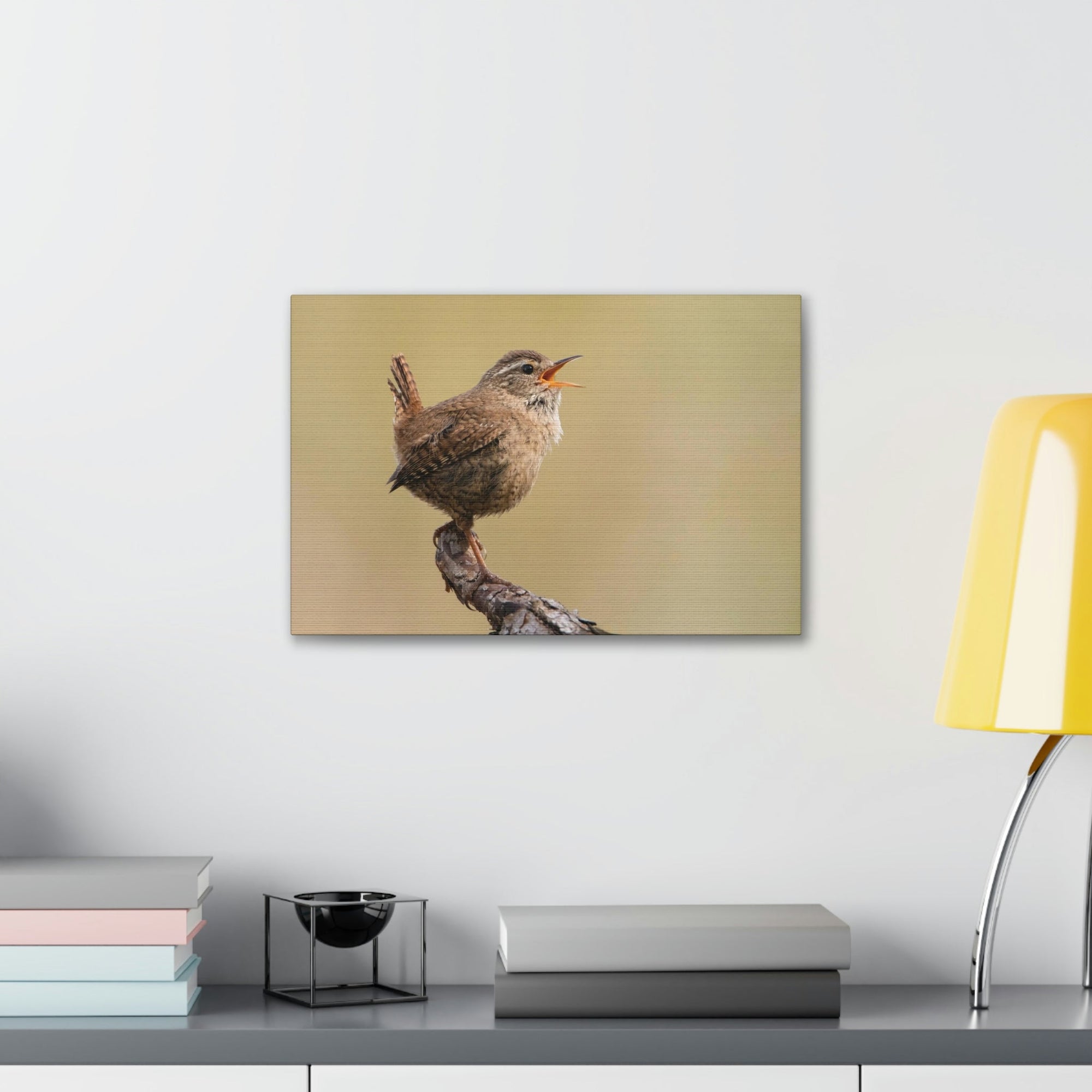 Funny Wren Silly Wren Scene Outside Wall Art Ready to Hang Unframed-Express Your Love Gifts