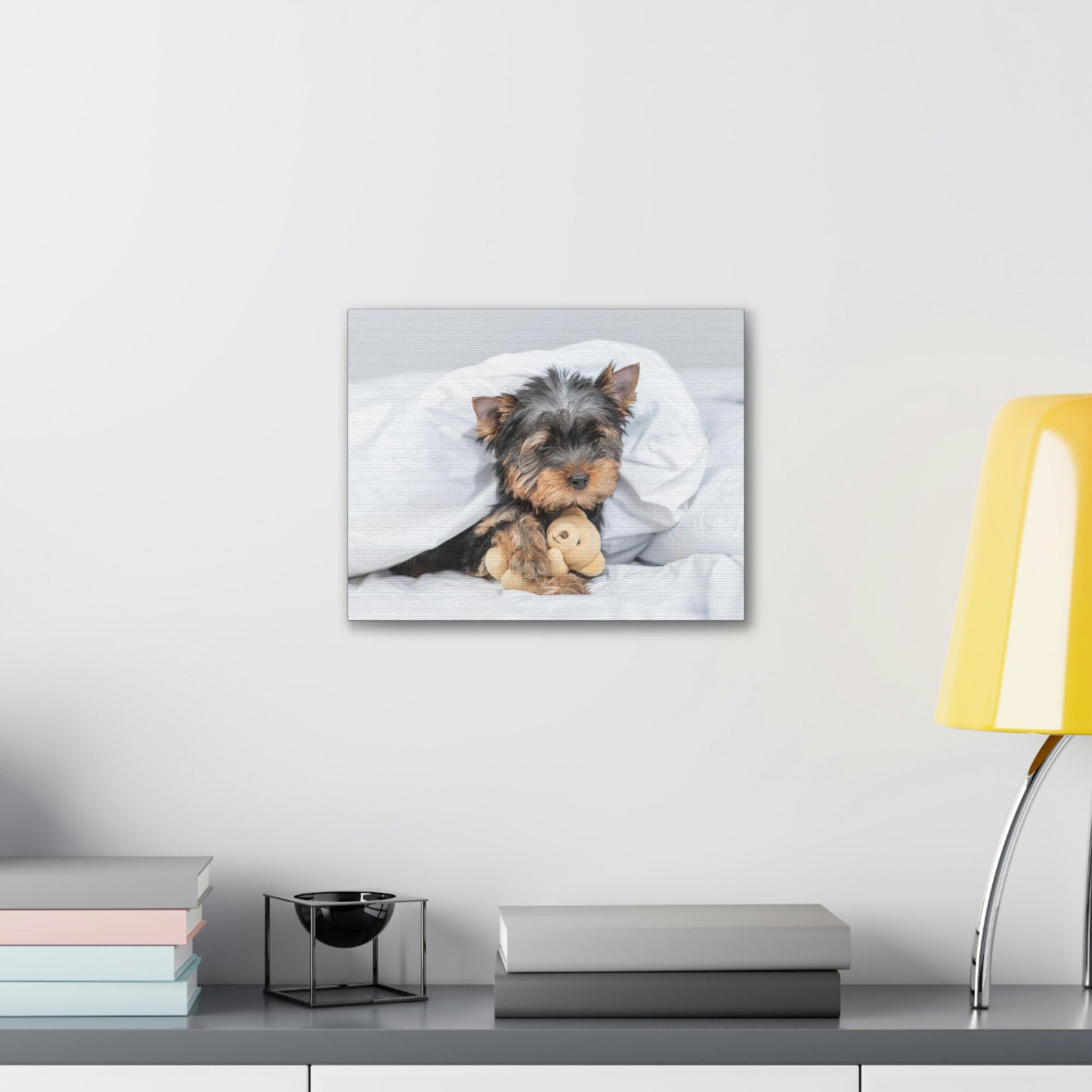 Funny Yorkshire Terrier Silly Yorkshire Terrier Inside Wall Art Ready to Hang Unframed-Express Your Love Gifts