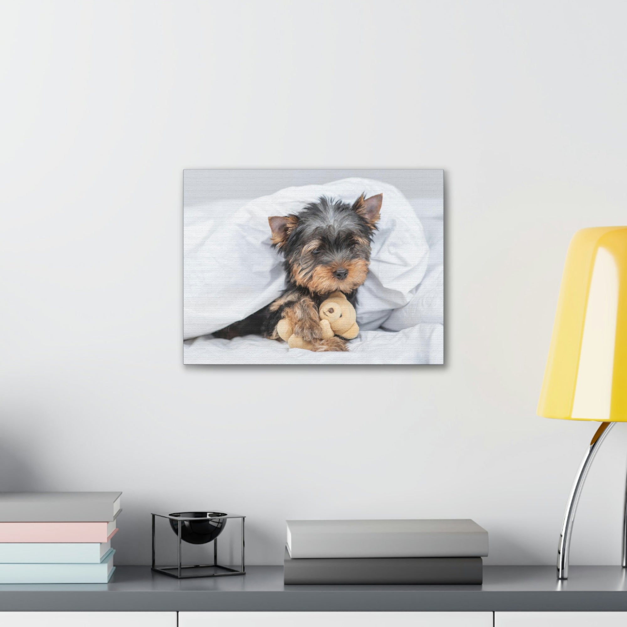 Funny Yorkshire Terrier Silly Yorkshire Terrier Inside Wall Art Ready to Hang Unframed-Express Your Love Gifts