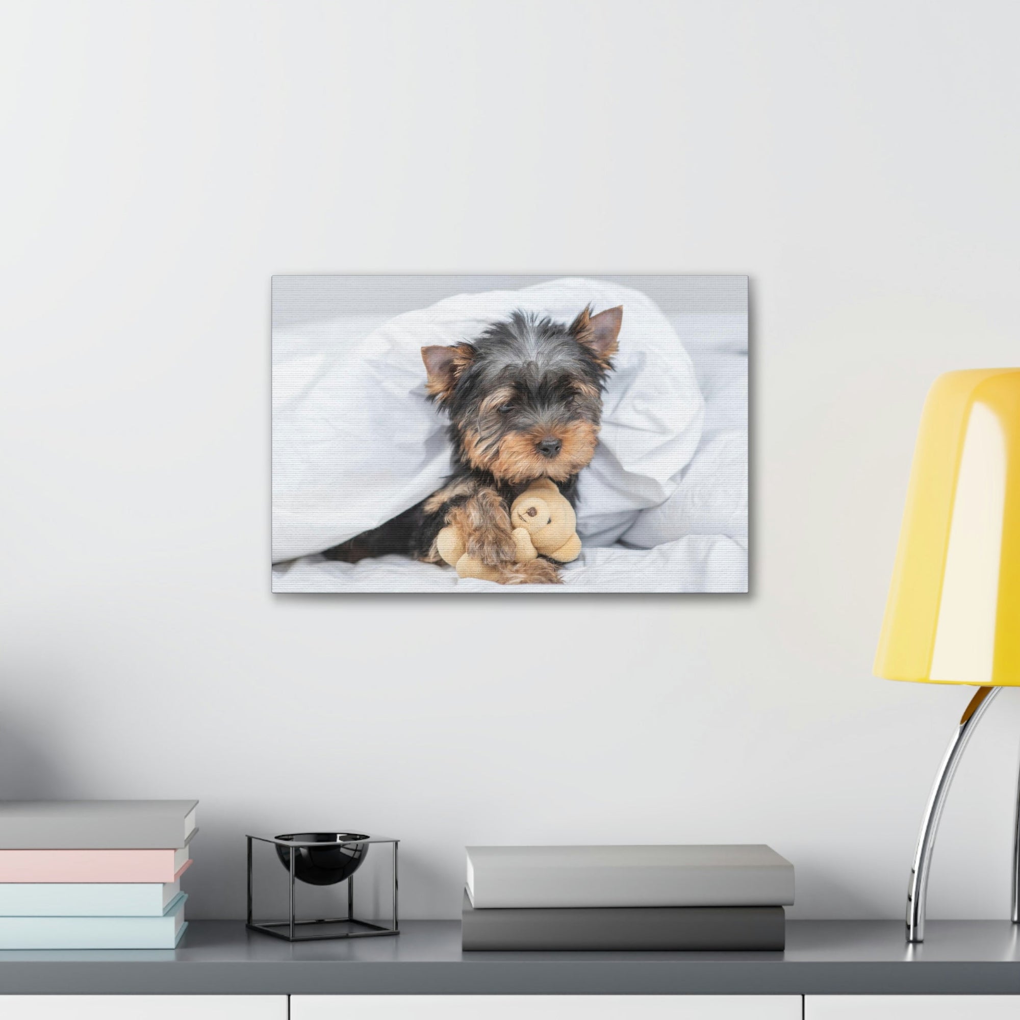 Funny Yorkshire Terrier Silly Yorkshire Terrier Inside Wall Art Ready to Hang Unframed-Express Your Love Gifts