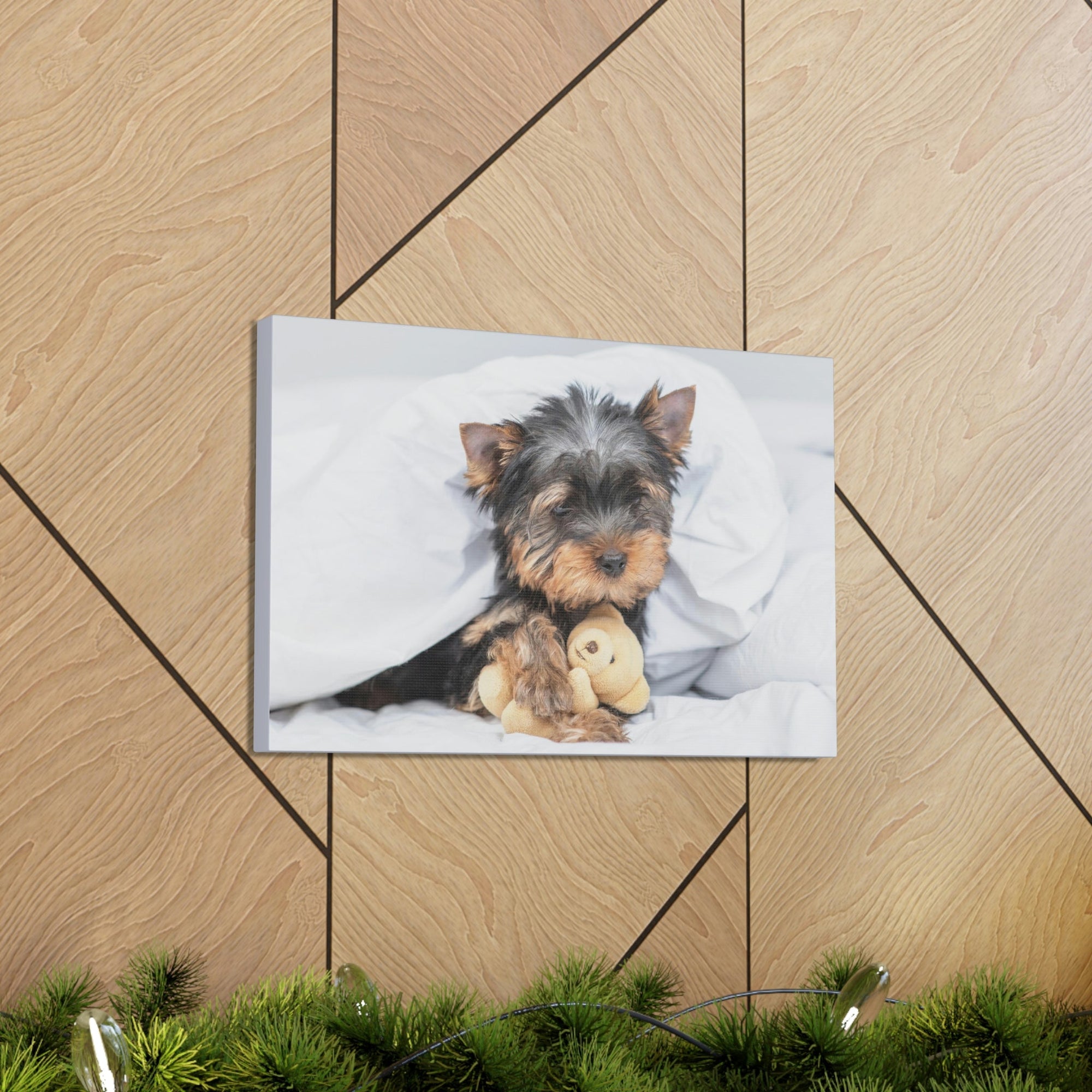 Funny Yorkshire Terrier Silly Yorkshire Terrier Inside Wall Art Ready to Hang Unframed-Express Your Love Gifts