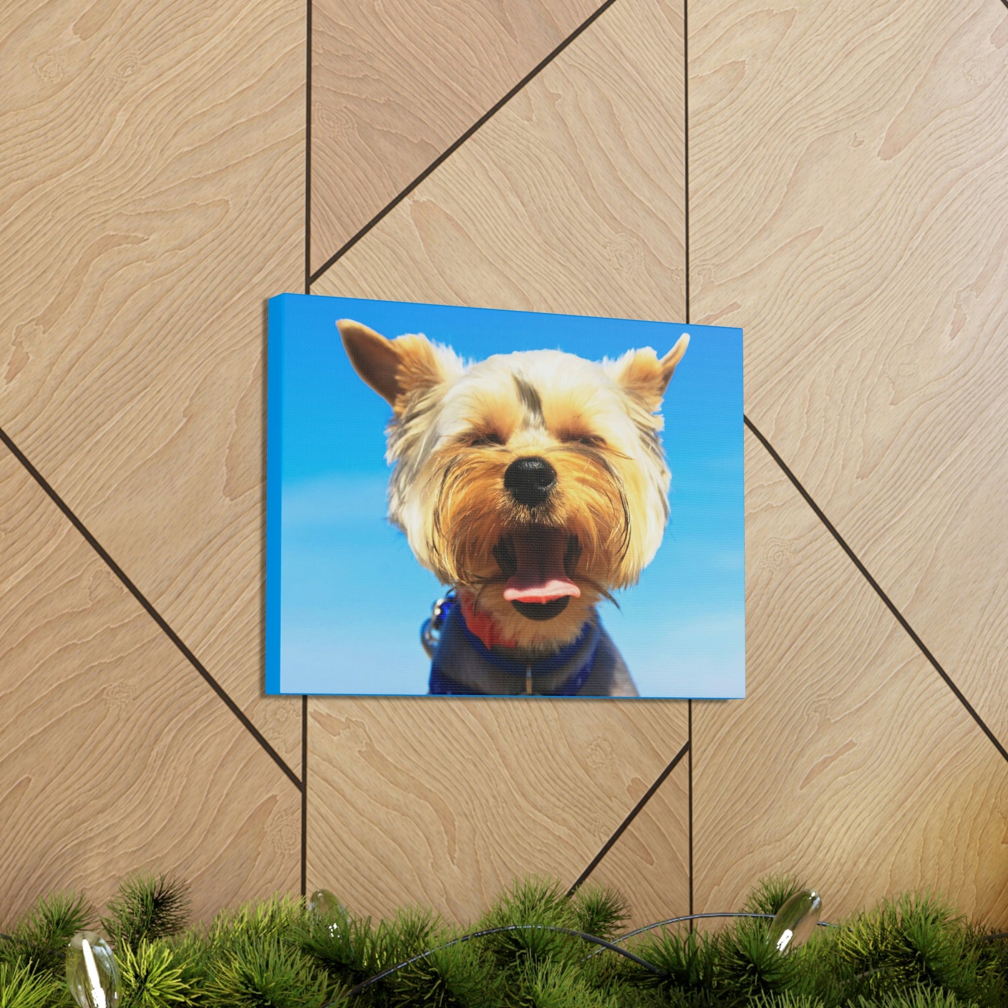 Funny Yorkshire Terrier Silly Yorkshire Terrier Outside Wall Art Ready to Hang Unframed-Express Your Love Gifts