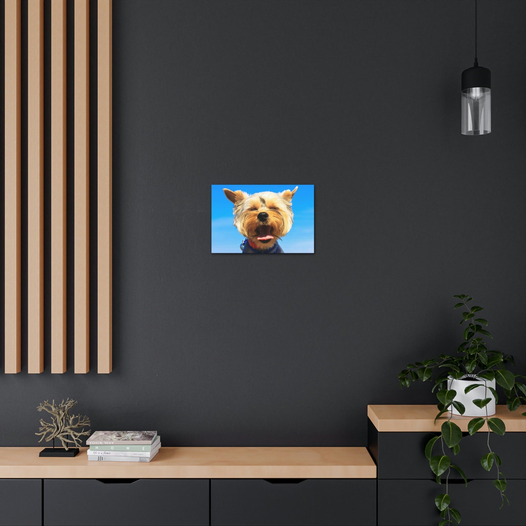 Funny Yorkshire Terrier Silly Yorkshire Terrier Outside Wall Art Ready to Hang Unframed-Express Your Love Gifts